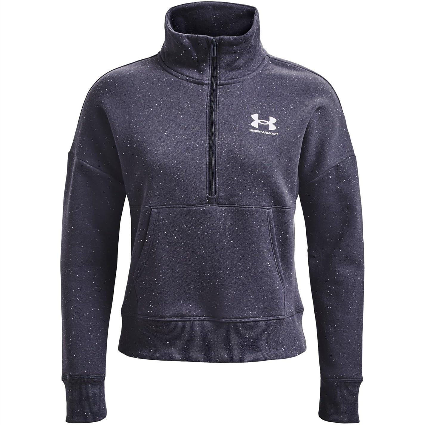 Under Armour Womens Rival Fleece Half Zip Long Sleeve Crew