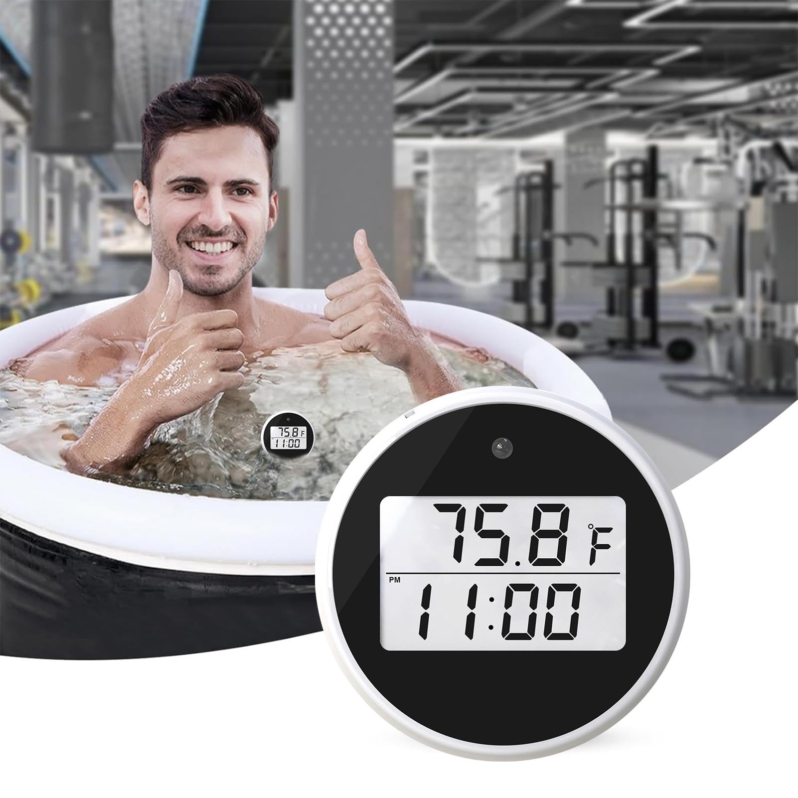 Digital Floating Bath Thermometer With Timer -20-70u2103 Waterproof Water Temperature Meter For Swimming Pool Spa Ice Bath