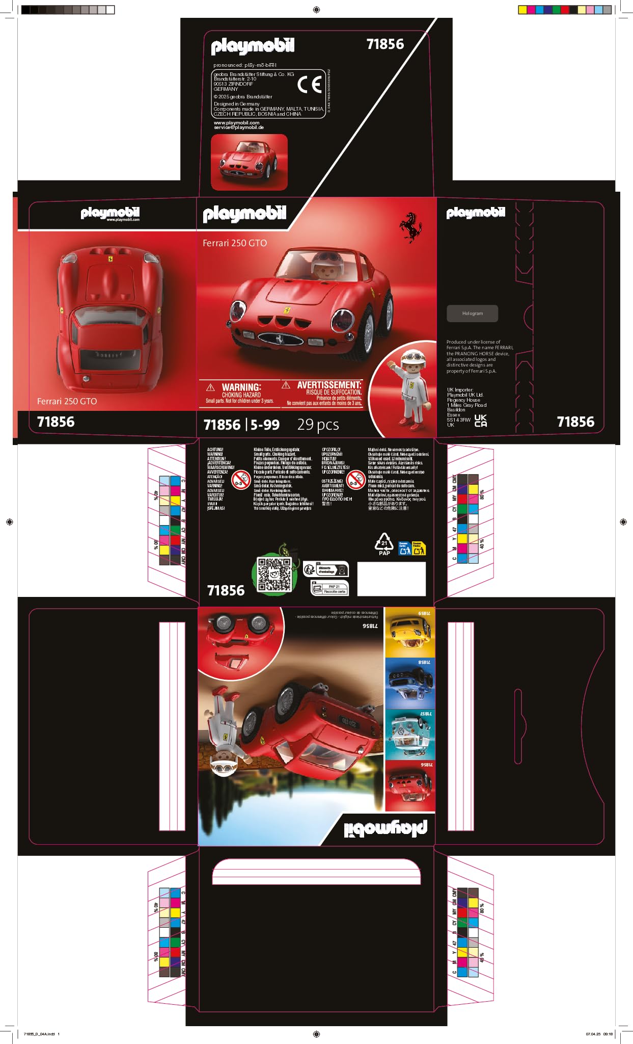 PLAYMOBIL Collector Cars Ferrari 250 GTO 71856 model samochodu dla dorosłych i dzieci, prezent dla fanów samochodów i kolekcjonerów