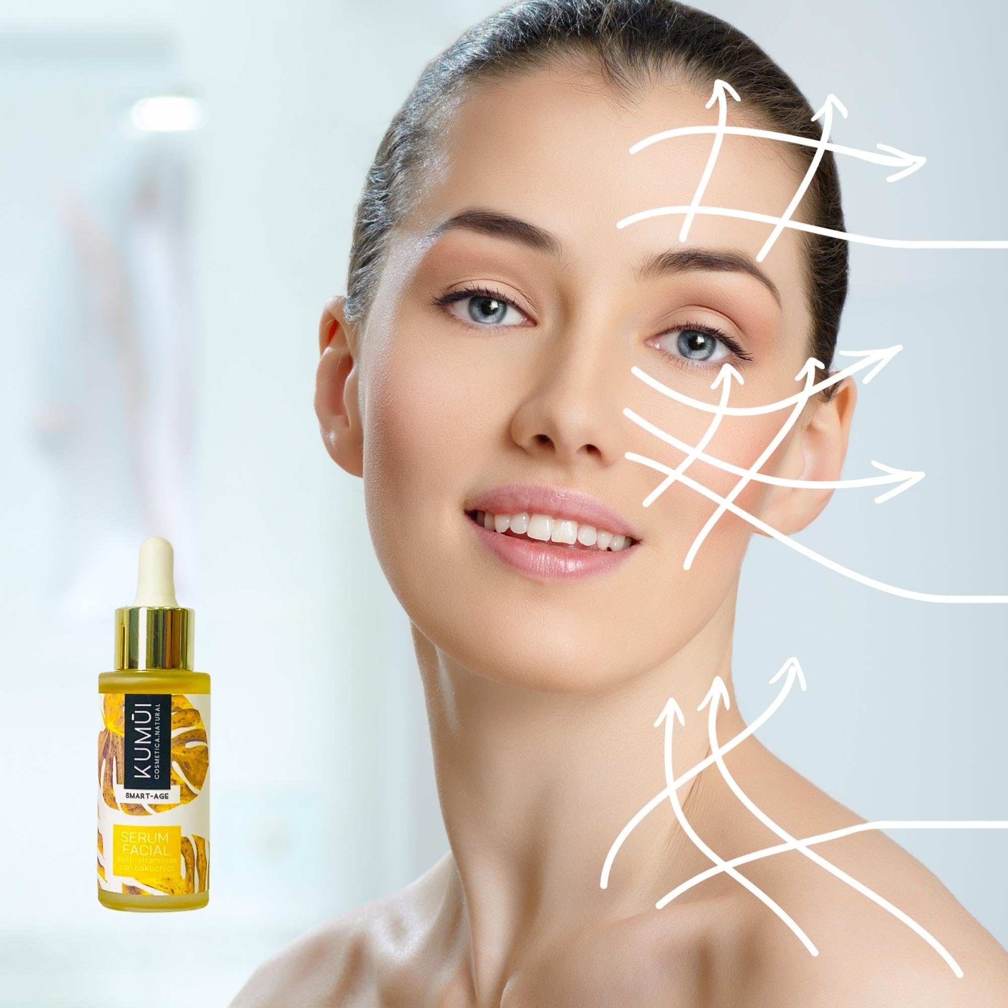 Sérum Bakuchiol Antiedad 30 ml | Retinol Vegano Facial y algas reafirmantes | Piel firme y uniforme. Ayuda a reducir la apariencia de líneas de expresión y arrugas. Nutrición y cuidado ideal menopausia