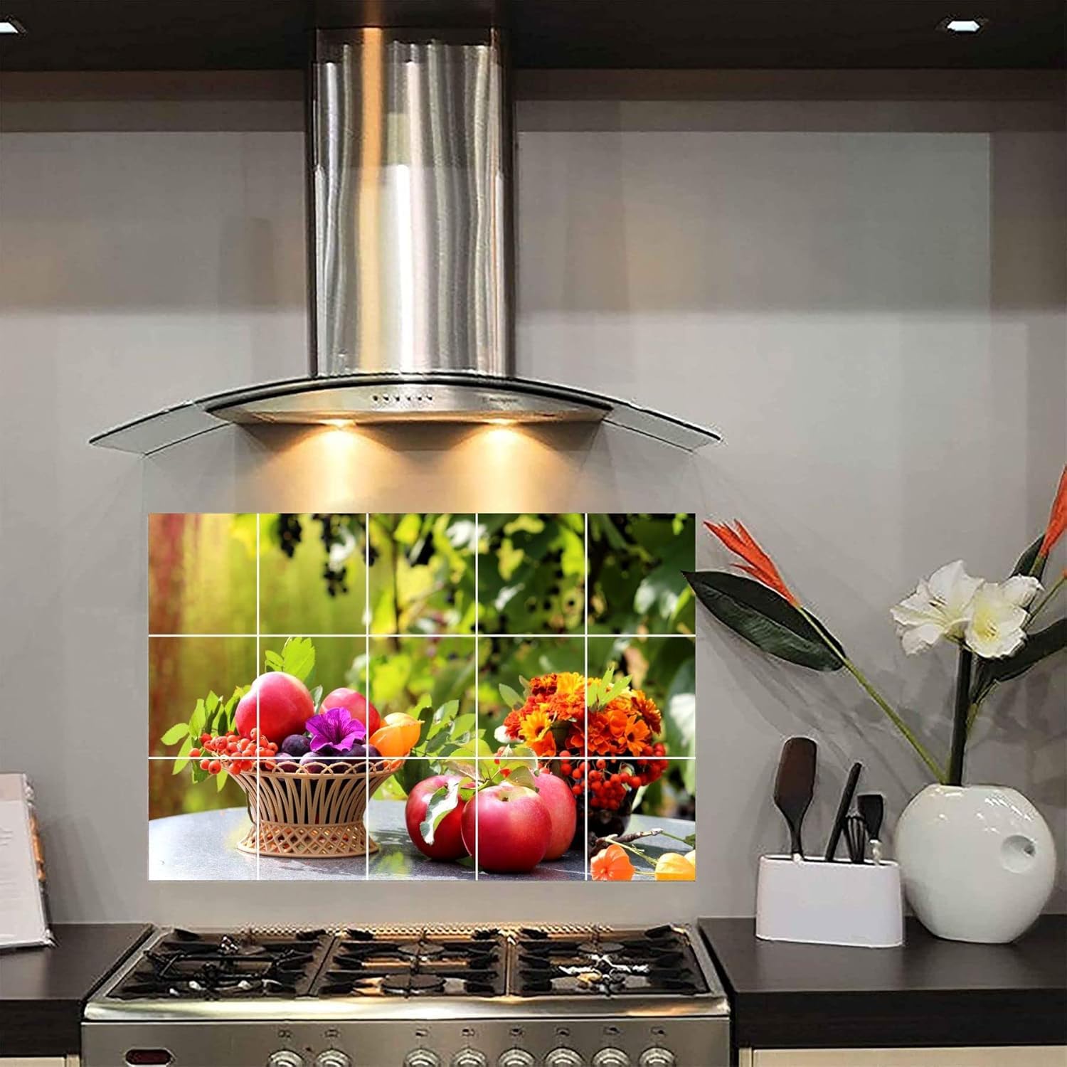 Autocollant pour carrelage de cuisine étanche masque défauts