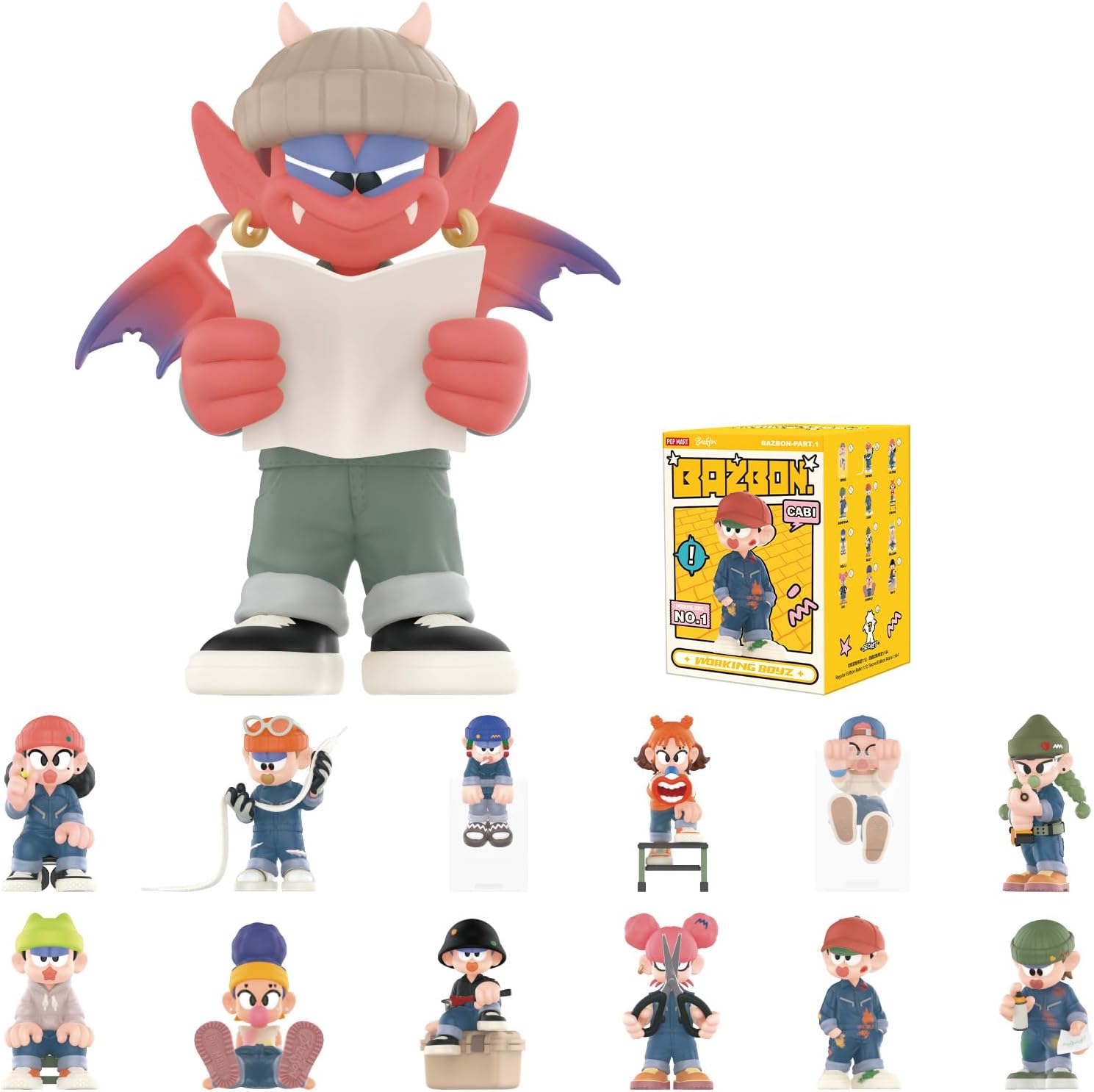 POP MART BAZBON Working Boyz Blind Box Figures, Random Design Box Toys for Modern Home Decor, Collectible Toy Set for Desk Accessories, 1PC