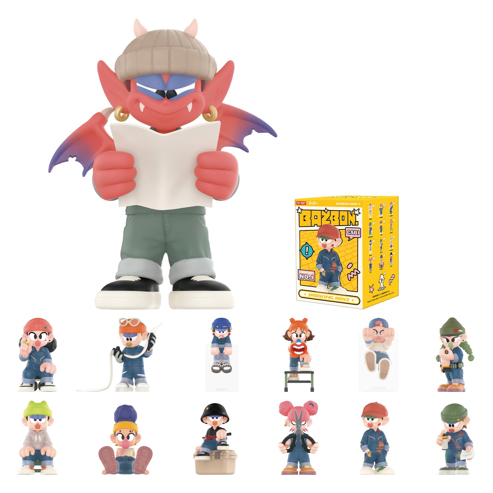 POP MART BAZBON Working Boyz Blind Box Figures, Random Design Box Toys for Modern Home Decor, Collectible Toy Set for Desk Accessories, 1PC