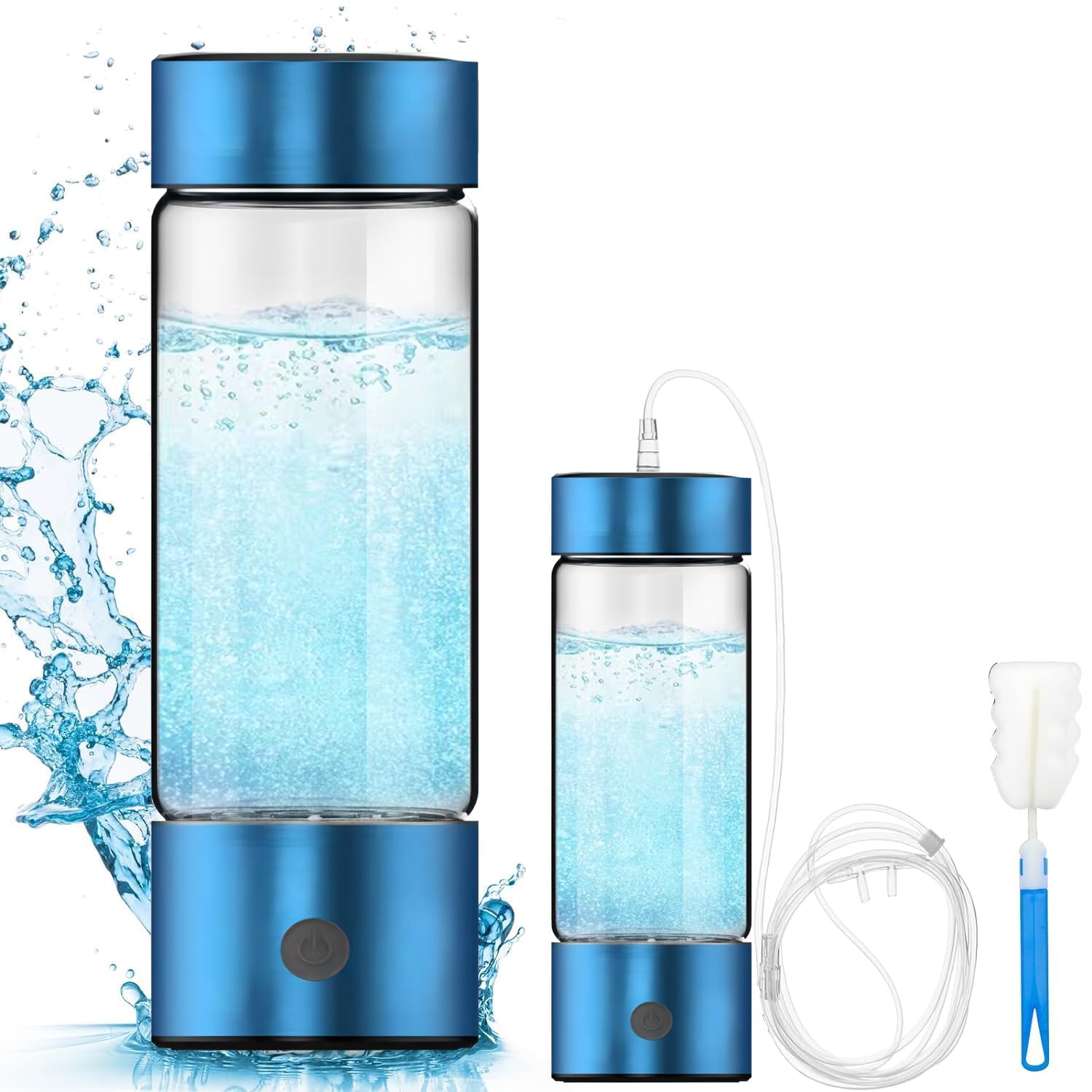 Bottiglia d'acqua all'idrogeno, generatore di bottiglia d'acqua all'idrogeno ricaricabile di tipo C, elettrolisi rapida in tre minuti, generatore d'acqua all'idrogeno portatile da 460 ml
