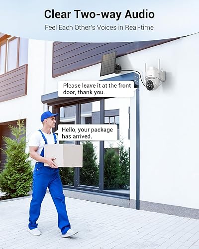 Miniatura 7 de Cámaras de seguridad solares inalámbricas para exteriores, cámaras WiFi 2K para seguridad del hogar, cámara de vigilancia PTZ de 360 con PIR, visión