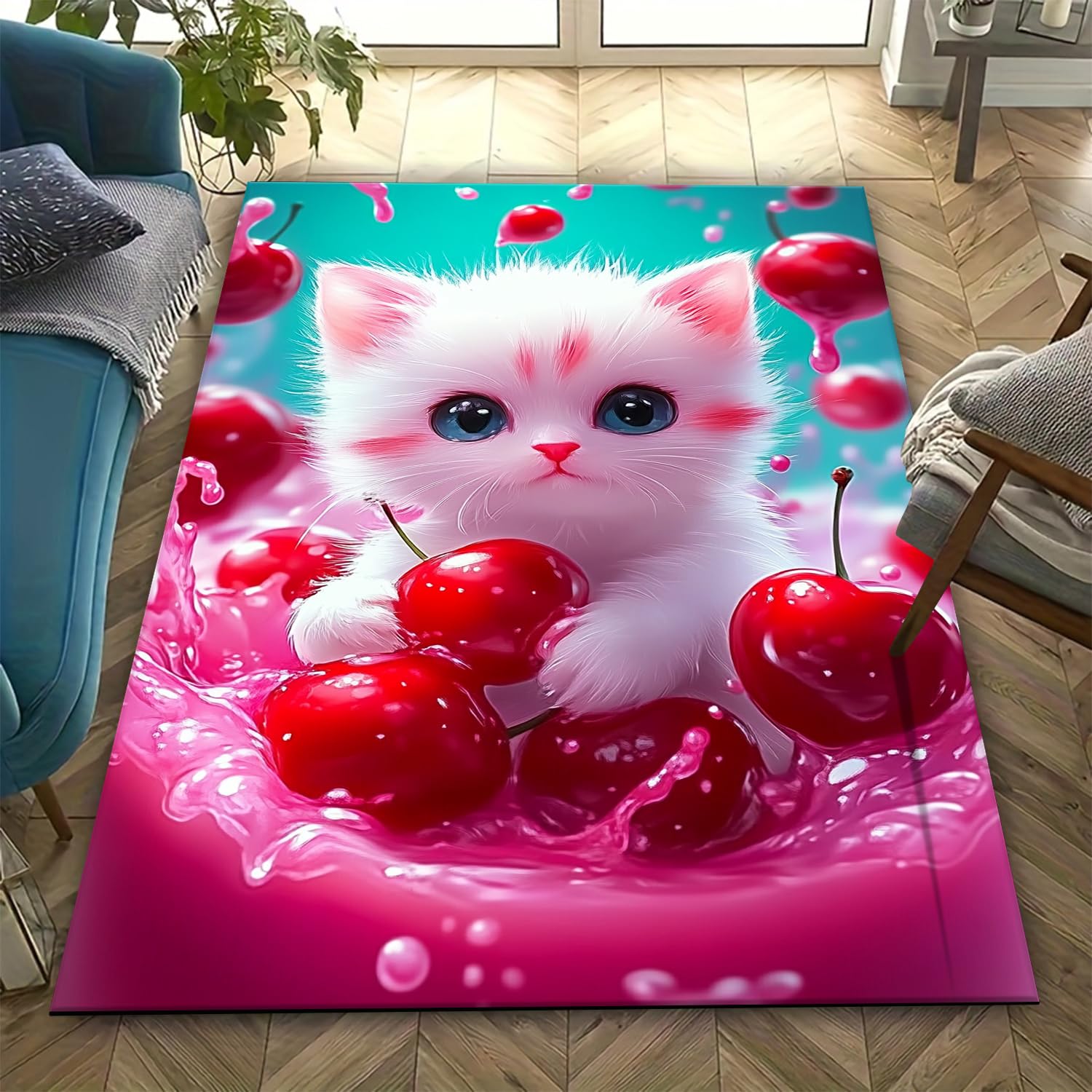 Tapis de sol chat doux pour canapé et décoration de maison moderne et cocooning