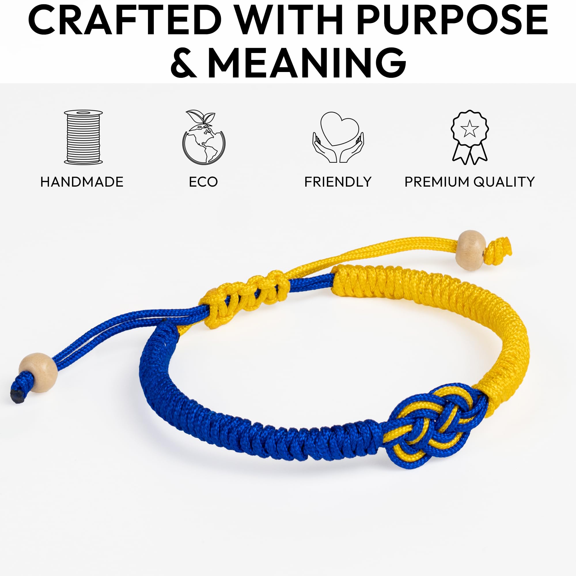 Ukraine Bracelet For Women, Men, Support Ukraine Jewelry, Infinity String Stand With Ukrainian Gifts, Blue And Yellow Flag Accessories, Proud Patriotic Product, Hope & Protection Blessing Merchandise