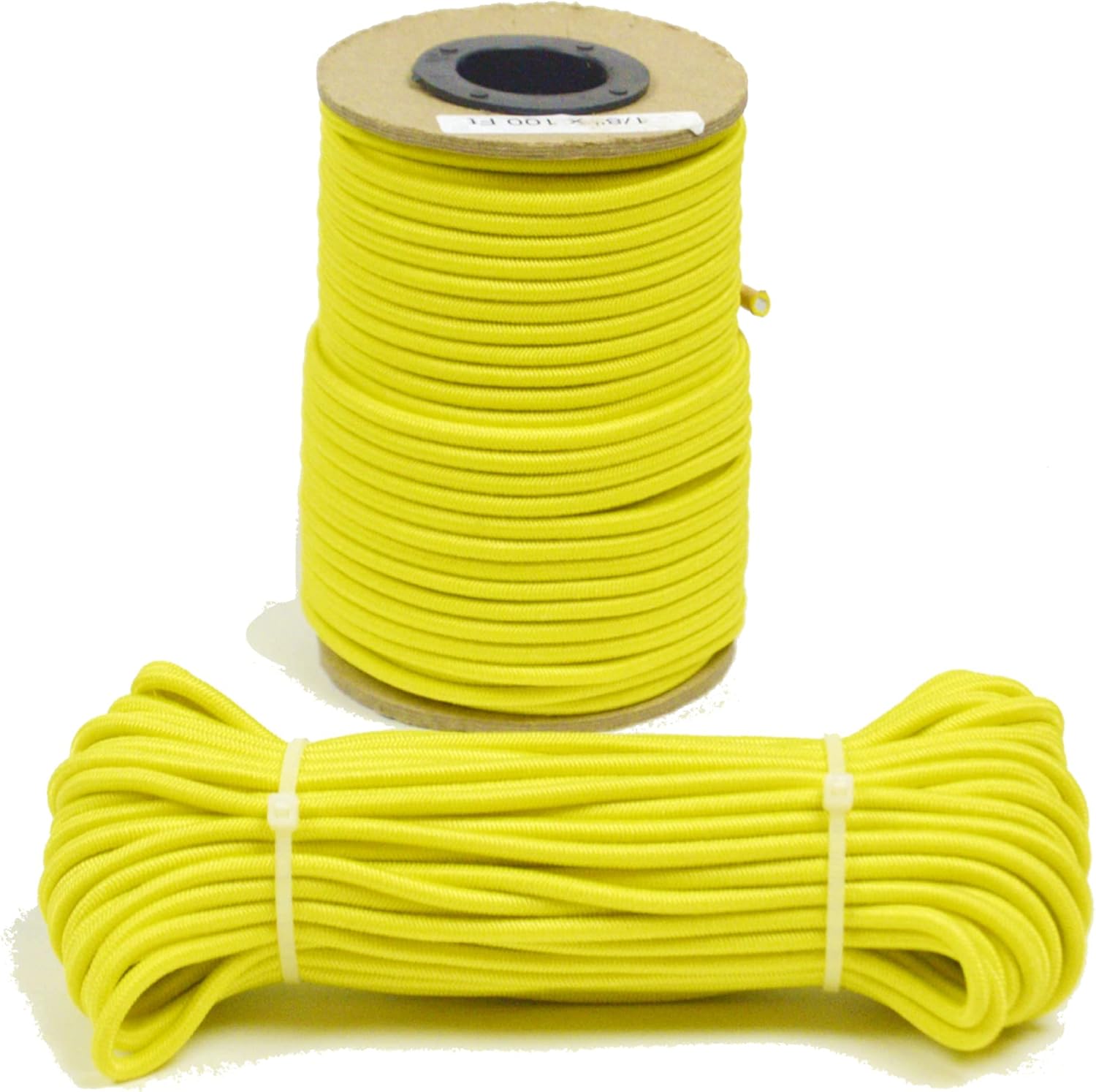 Marine Masters 1/8 X 50' Yellow Bungee Cord - Polyester Marine Grade Heavy Duty Shock Stretch Rope Elastic - Kayak, Trailer Strap Used in Many Purpose