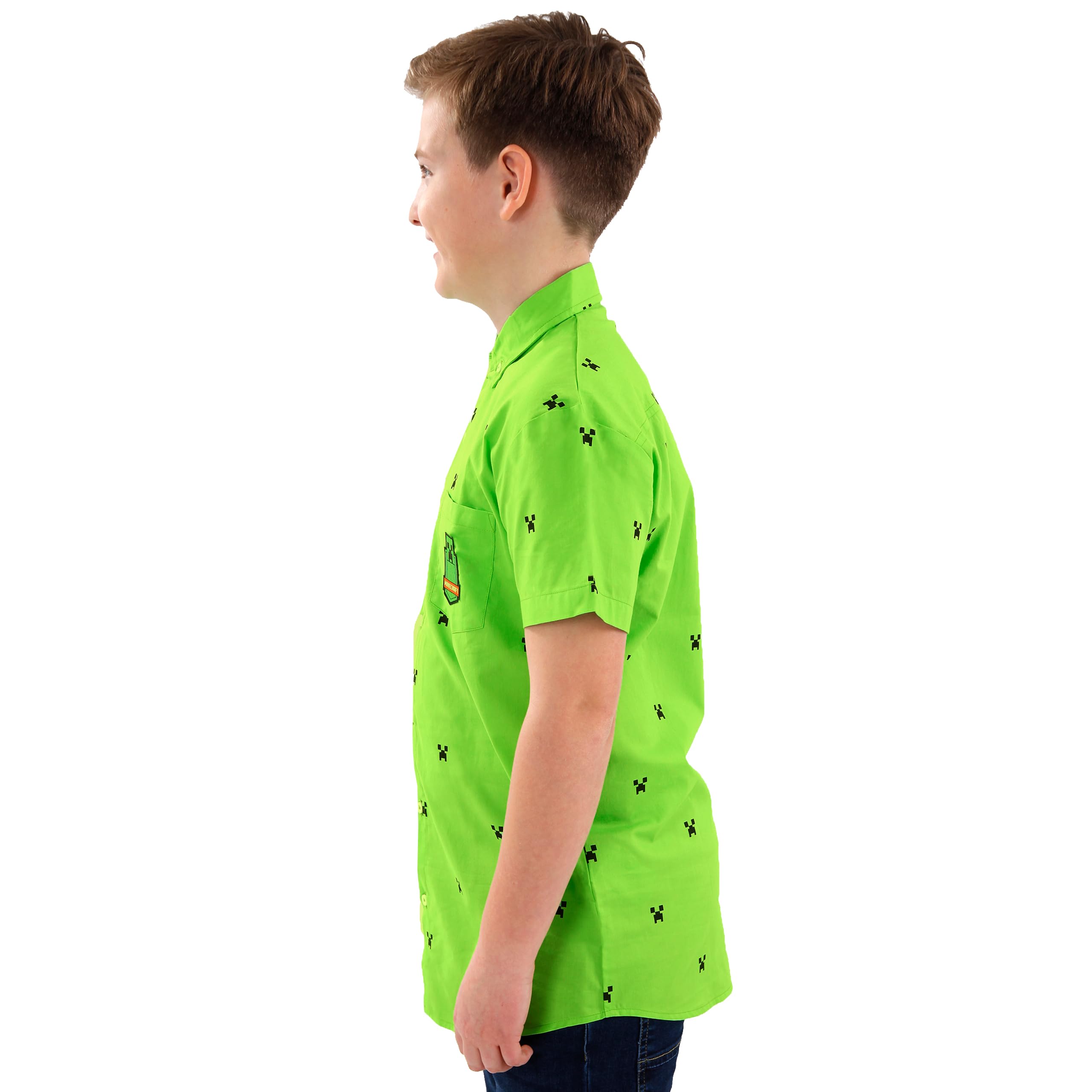 Minecraft Camicie a Maniche Corta per Ragazzi Creeper