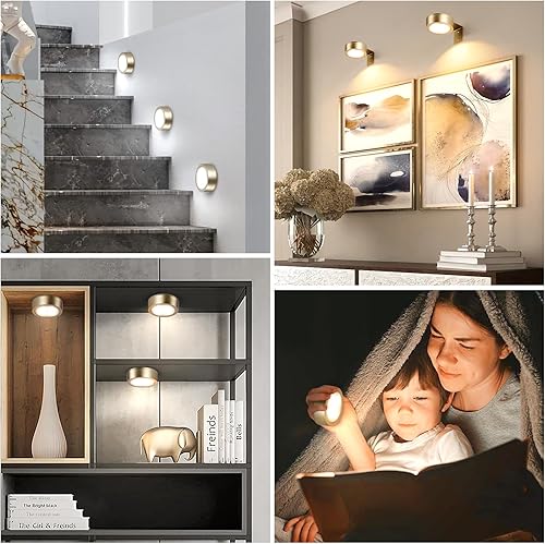 Miniatura 15 de Paquete de 2 luces de imagen a pilas con control remoto, luces de pintura LED, luz regulable y temporizador, luz de exhibición de arte para marcos