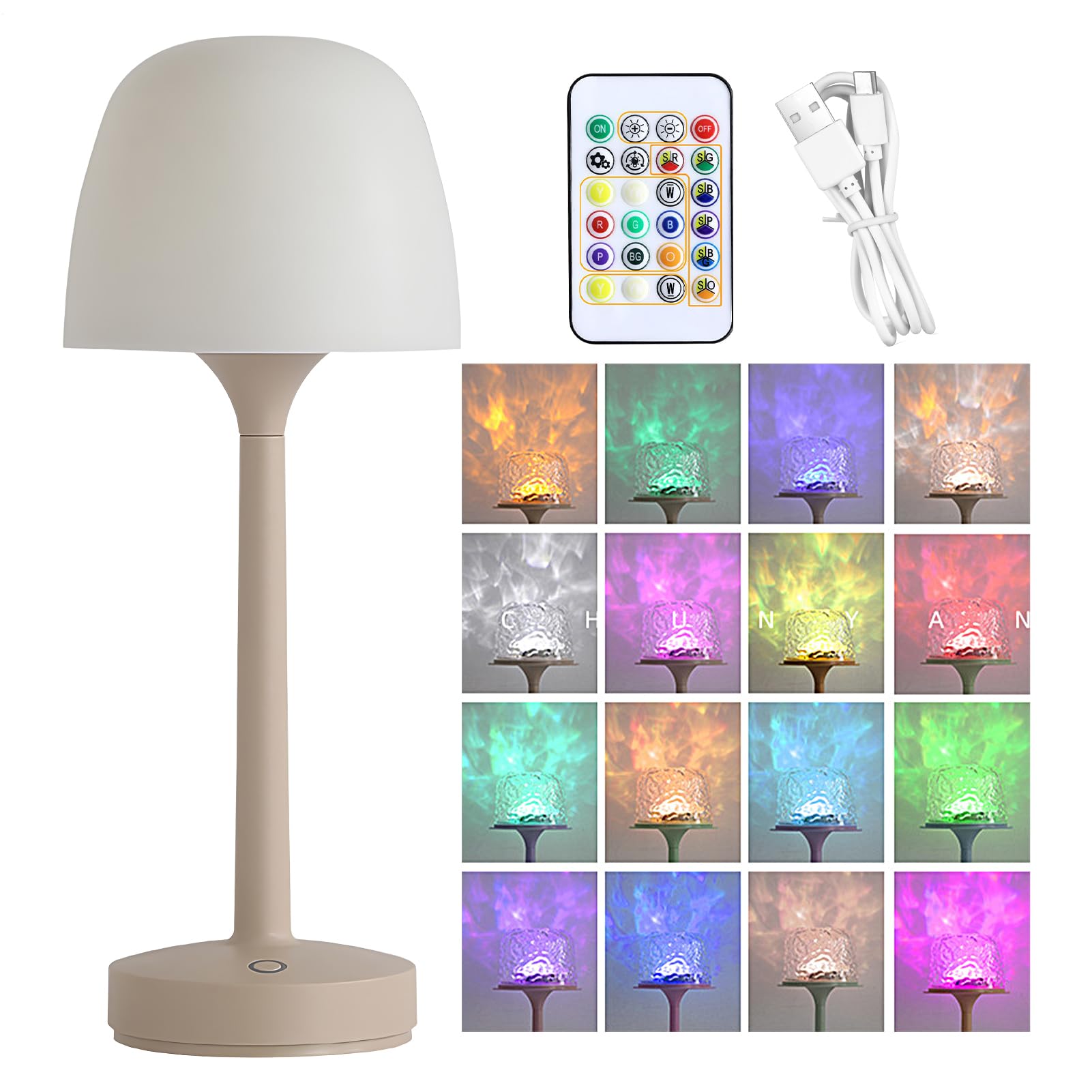 Projektor LED do Sypialni Ładowalna Lampka Nocna LED Z Projektorem I