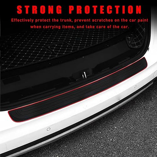 Miniatura 4 de Protector de parachoques trasero de automóvil, accesorio de goma resistente a los arañazos para la entrada de la puerta del maletero, protector