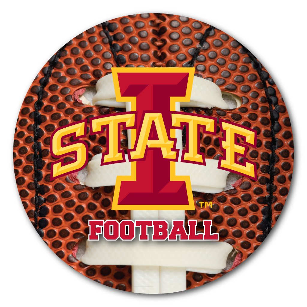 VictoryStore Coasters - Iowa State University Coaster Set, Football Design, Set of 4