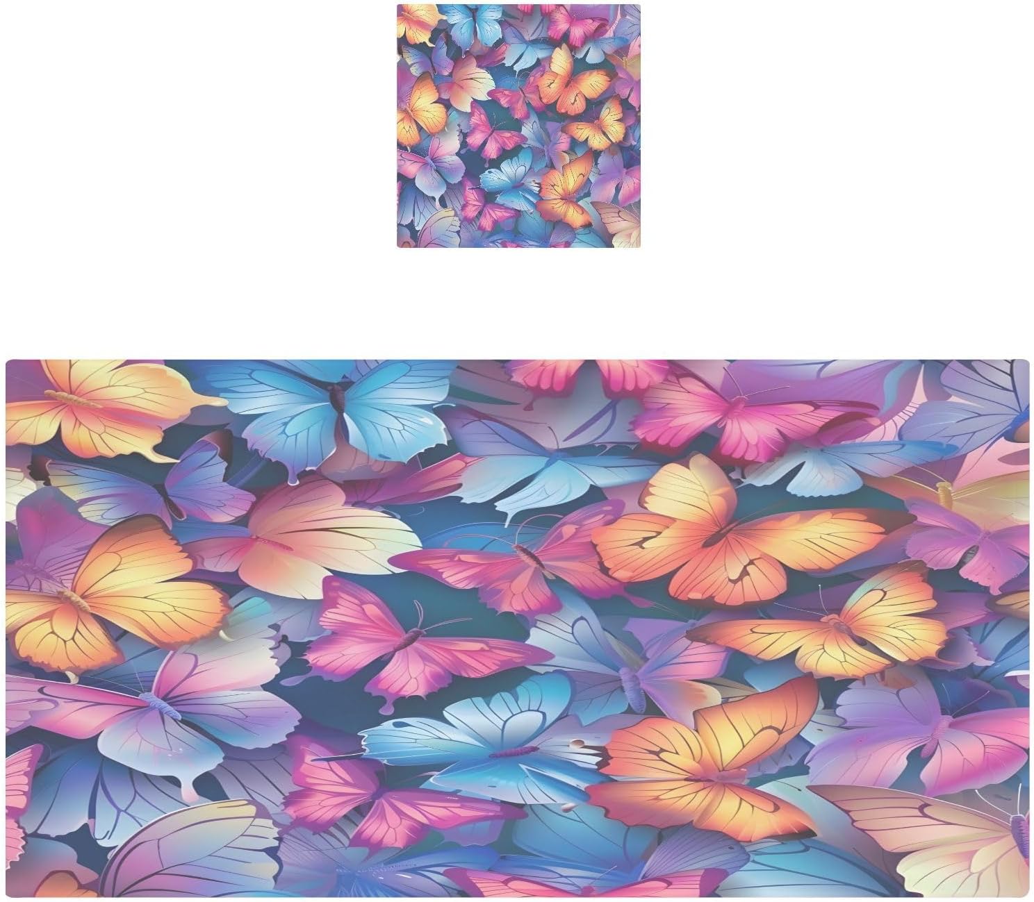 Hand Towels Premium Soft and Highly Absorbent Butterflies 2 Pcs Towels for Bathroom Set 100% Cotton Decorative Face Towels