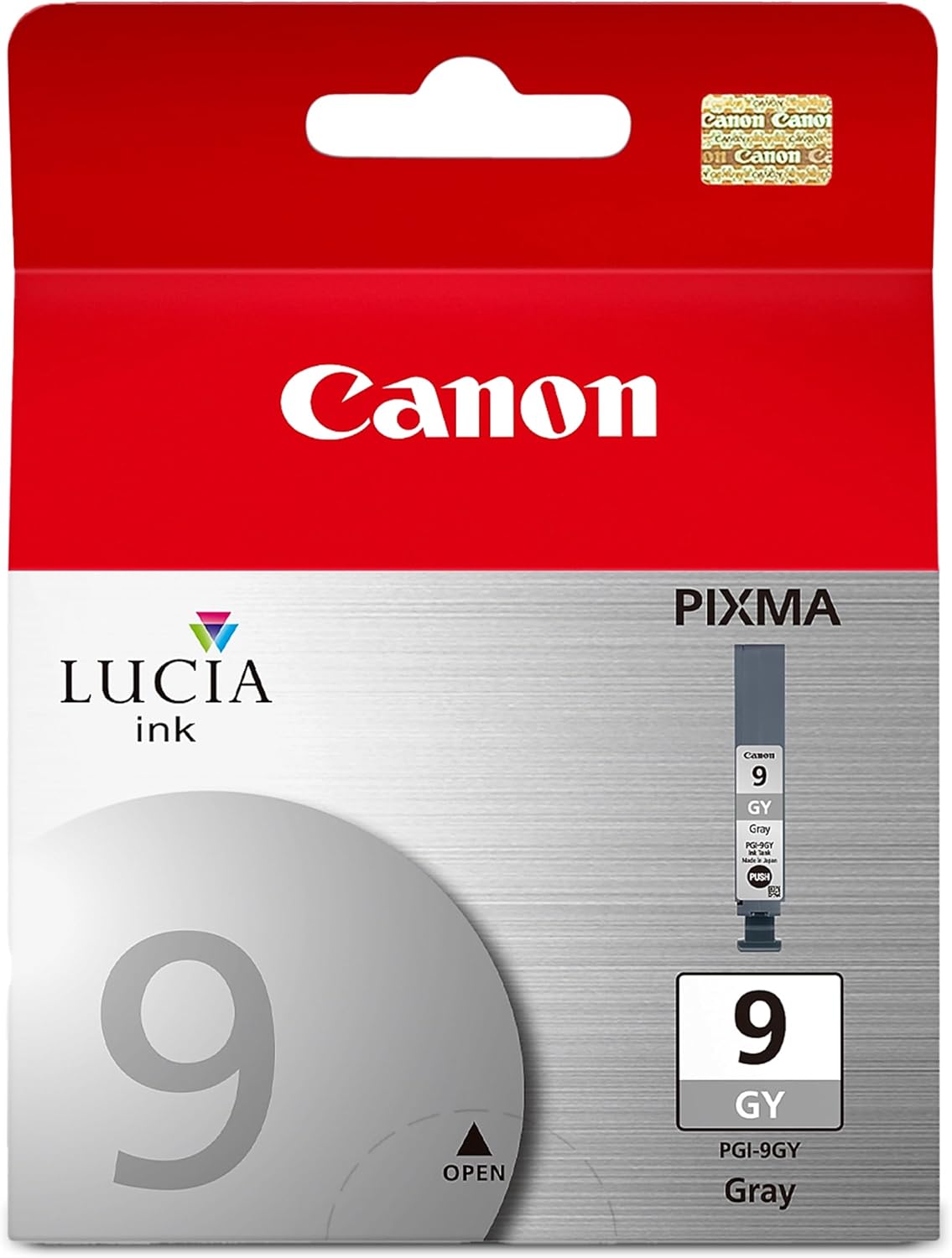 Canon PGI-9 Genuine Gray Ink Tank, Compatible with Pro9500, and Pro9500 Mark II Printers