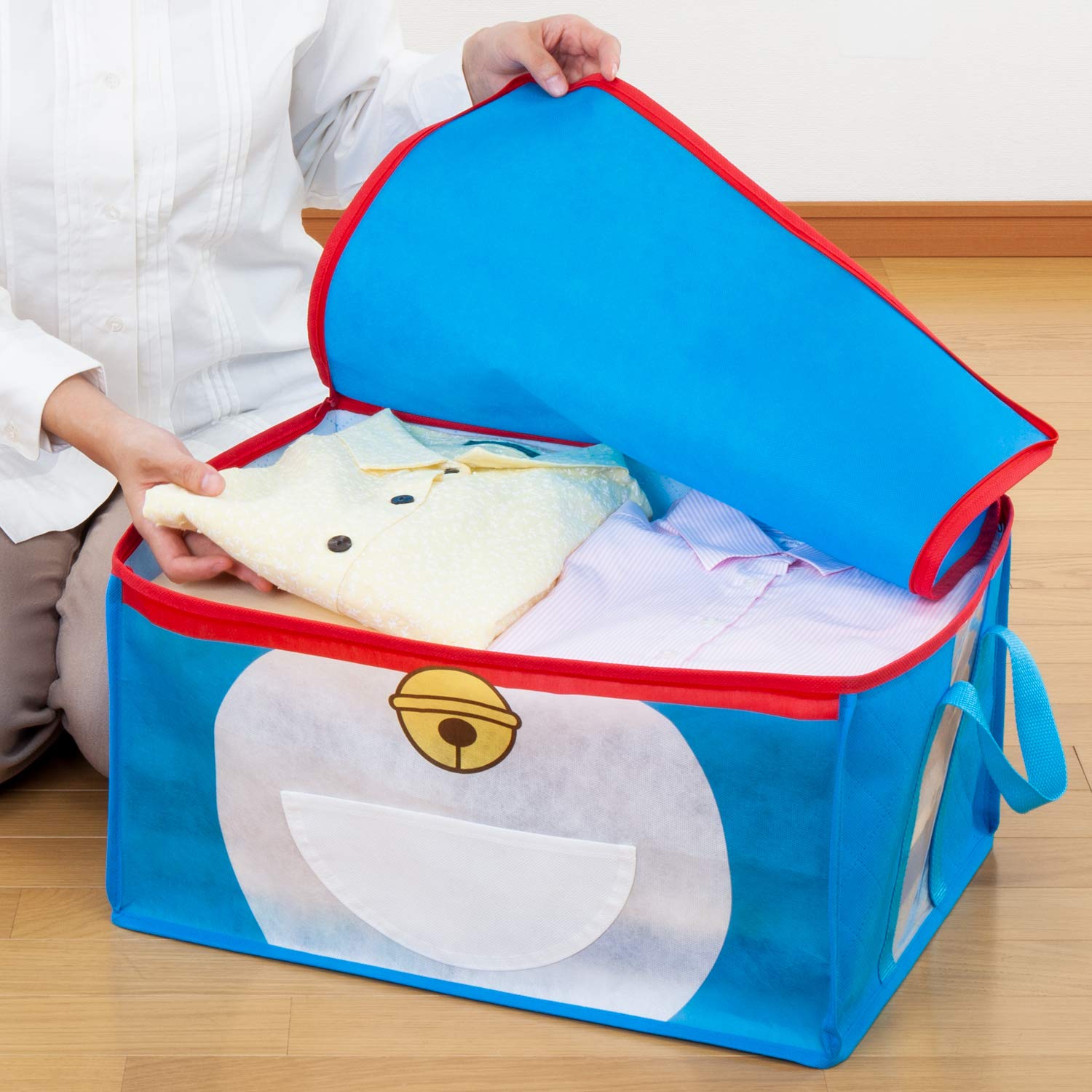 Amazon｜アストロ ドラえもん 収納ケース 衣類用 収納袋 衣装ケース