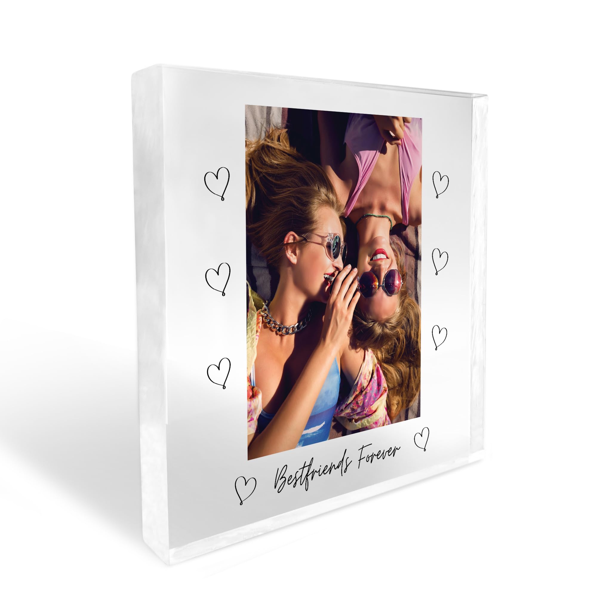 Red Ocean Best Friend Personalised Acrylic Block Best Friends Forever Friendship Plaque Christmas Birthday Gifts Keepsake