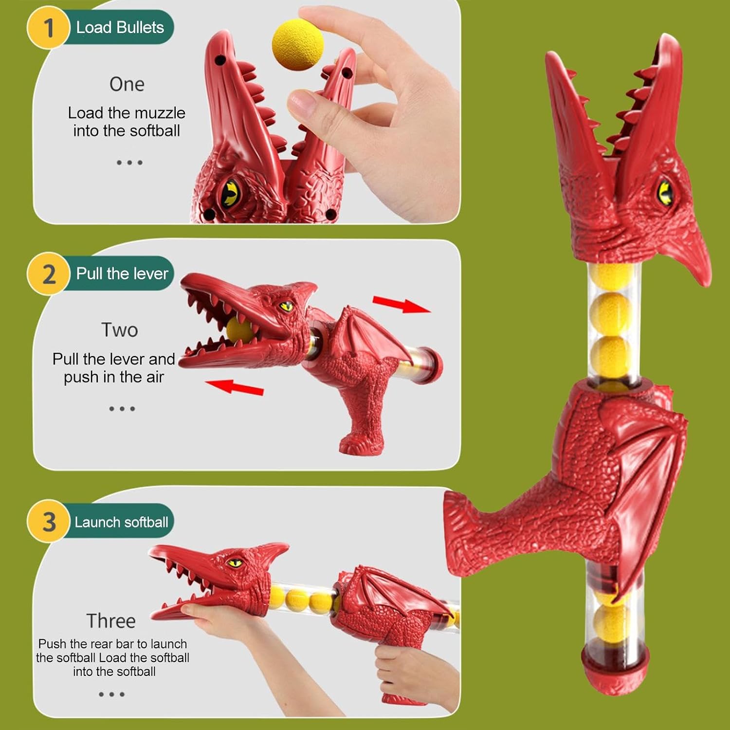 Target Dinosaur Toys, – Lightweight Premium Ergonomic Stylish Movable Foam Balls Electronic, Tyrannosaurus Water Mist Spray, LED Score Record Kids Aged | Kids Aged 3 and More Compact