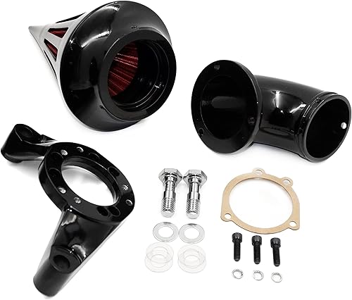 Miniatura 2 de AfterMokit Cone Spike - Filtro rojo para 1993-1994 1997-1998 Dyna y modelos Softail negro brillante