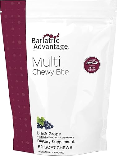 Bariatric Advantage  Bite para masticar  uva negra, 60 unidades