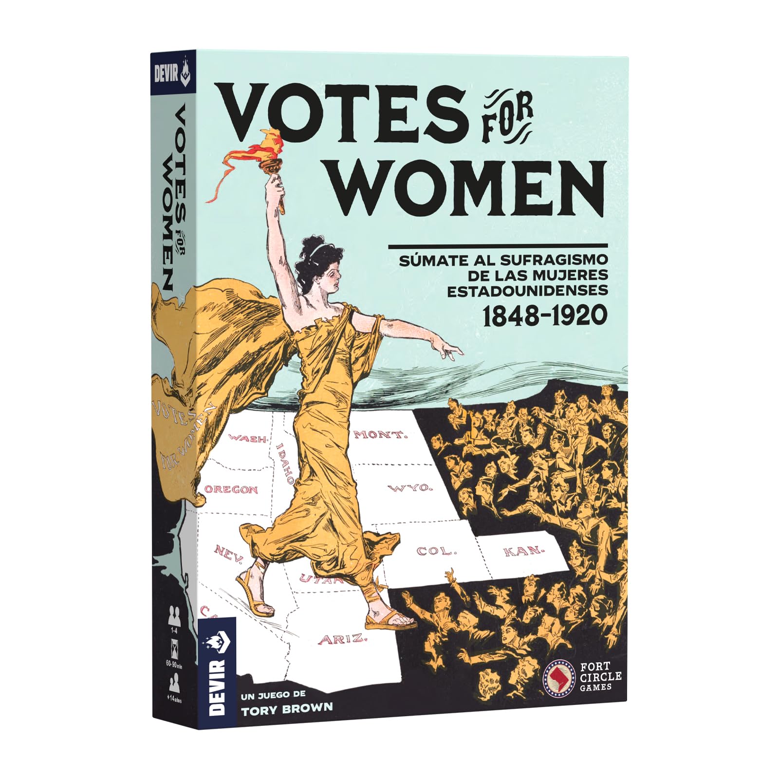 Devir - Votes for Women – Juego de Mesa Histórico sobre el Sufragio Femenino en EE. UU., 14+ años, 1-4 Jugadores (BGVOTSP)