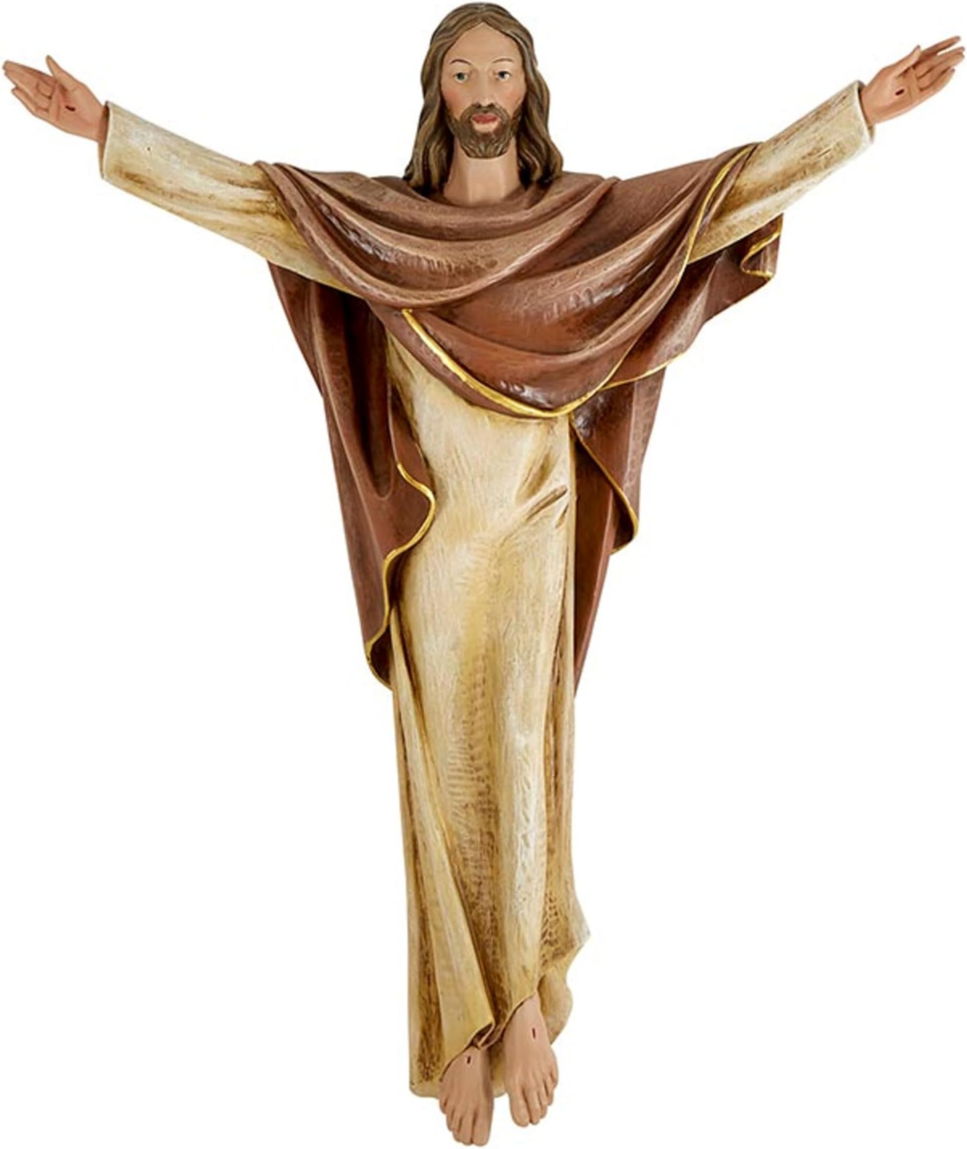 Avalon Gallery Sculptures - Basilica Collection Risen Christ Hanging Statue Church Decor, Large 36" Tall, Multicolor
