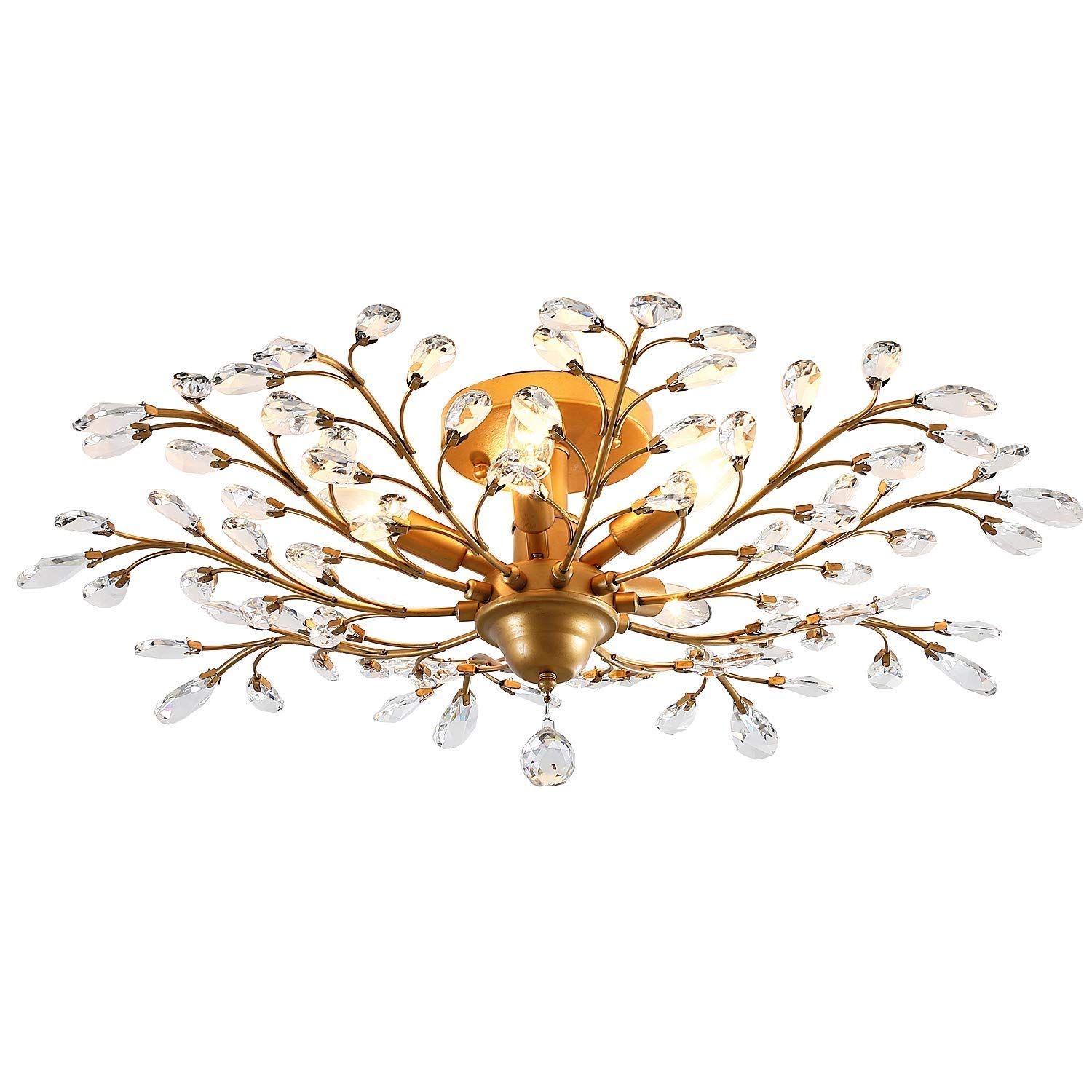 Plafonnier LED encastré cristal vintage salon plafonnier chic