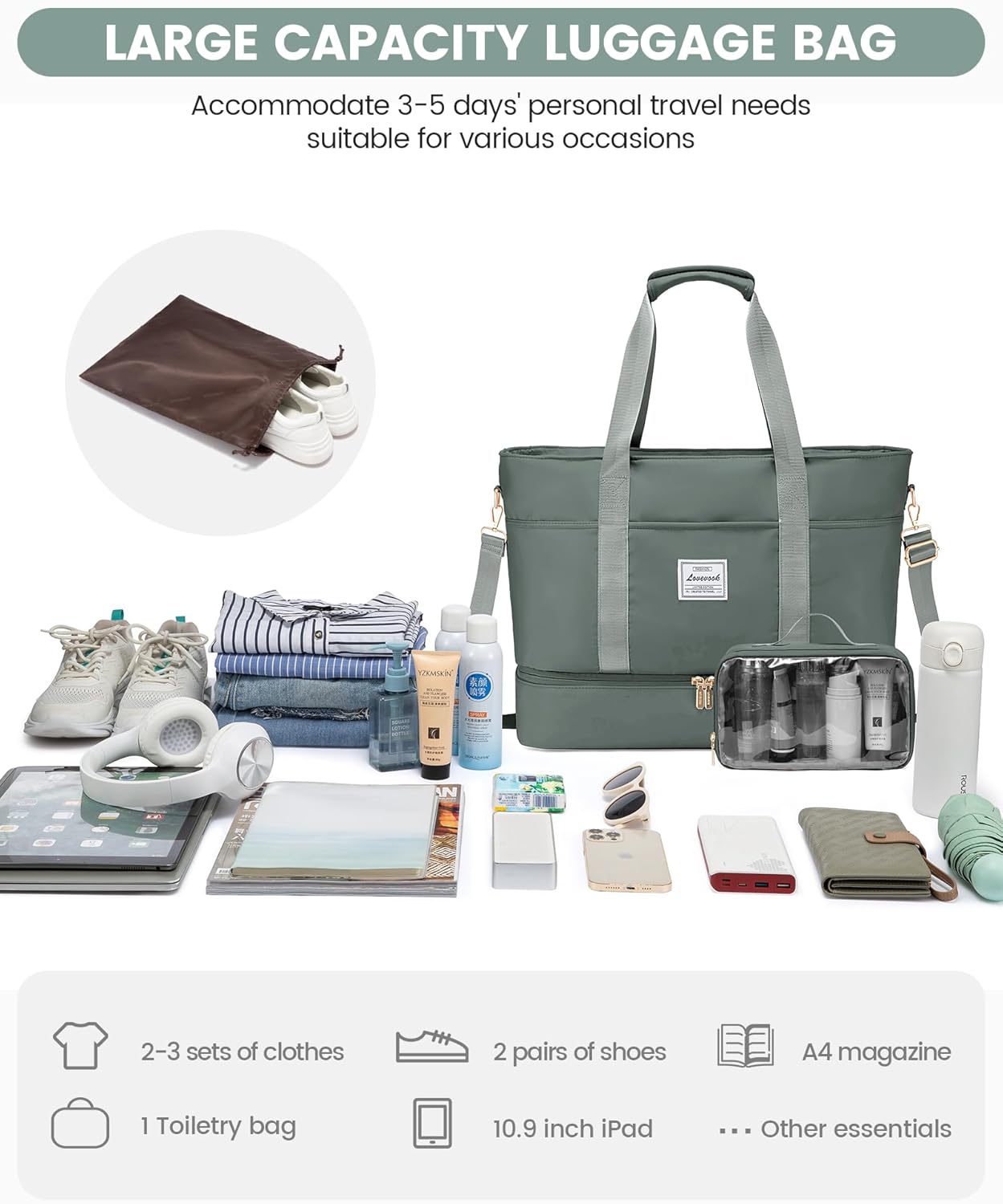 Táska különböző felhasználási módjai