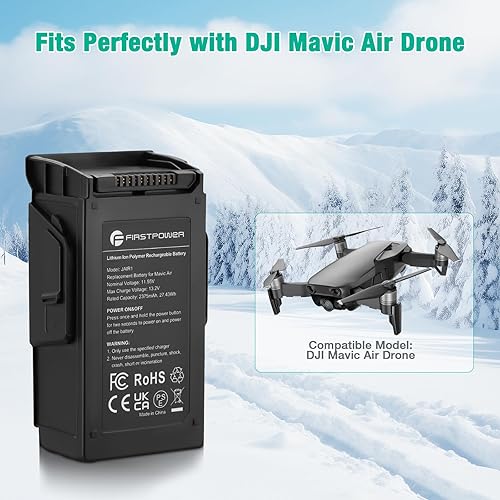 Miniatura 2 de FirstPower Mavic Air - Batería de 2375 mAh, batería de vuelo inteligente compatible con DJI Mavic Air Drone, tiempo de vuelo máximo de 21 minutos