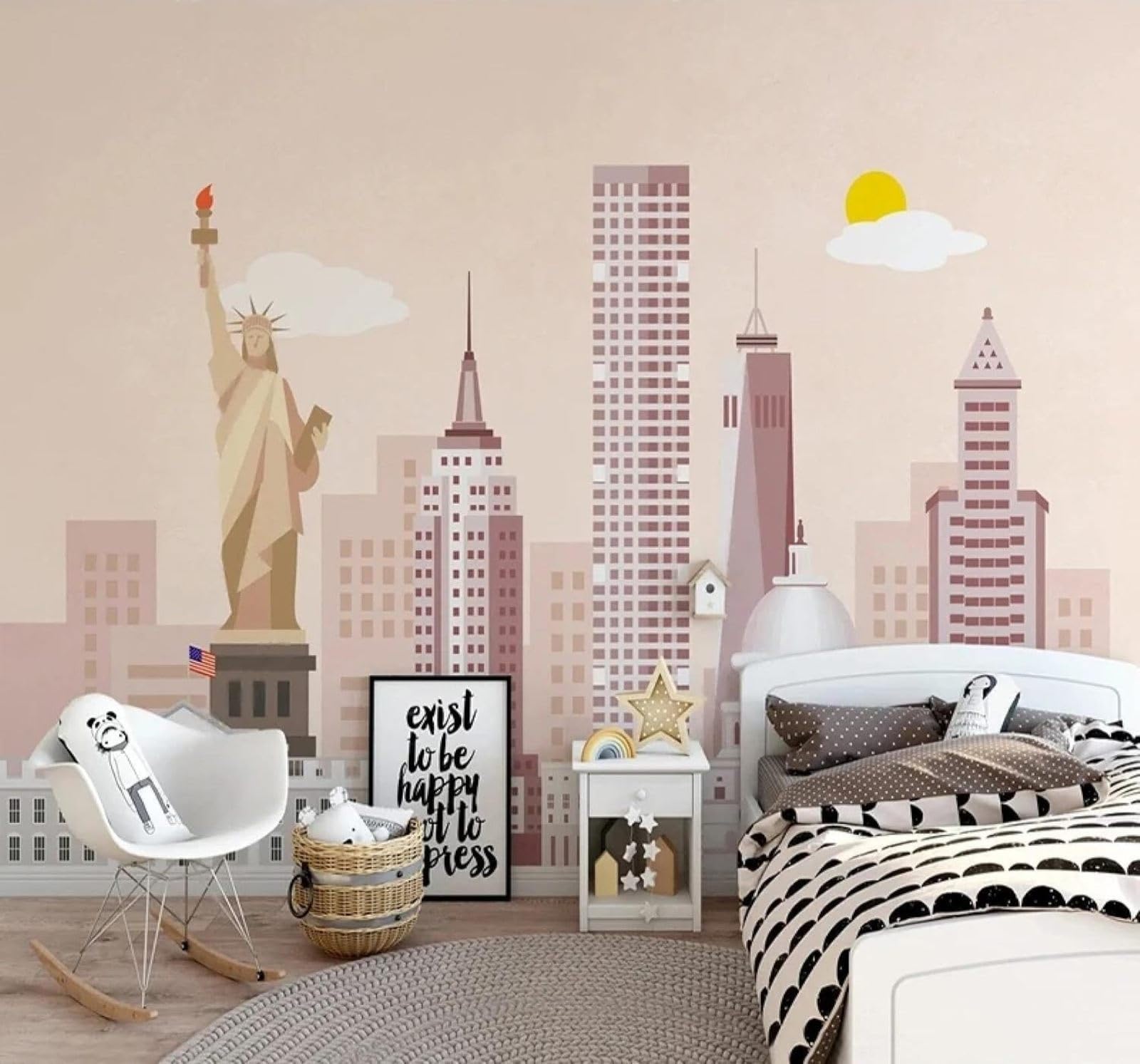XLMING Creative Three Dimensional Urban Architecture Sculpture Landscape 3D Wallpaper Luxury Home Dining Decor Paste Sofa Living Room The Wall for Bedroom Mural-400cm×280cm