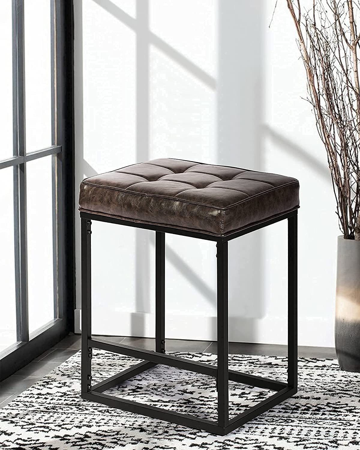 INDIAN DECOR.® 45273 Modern Nesting Side Table, Set of 2, Black and Gold, Sophisticated Glam End Tables for Storage and Display 3