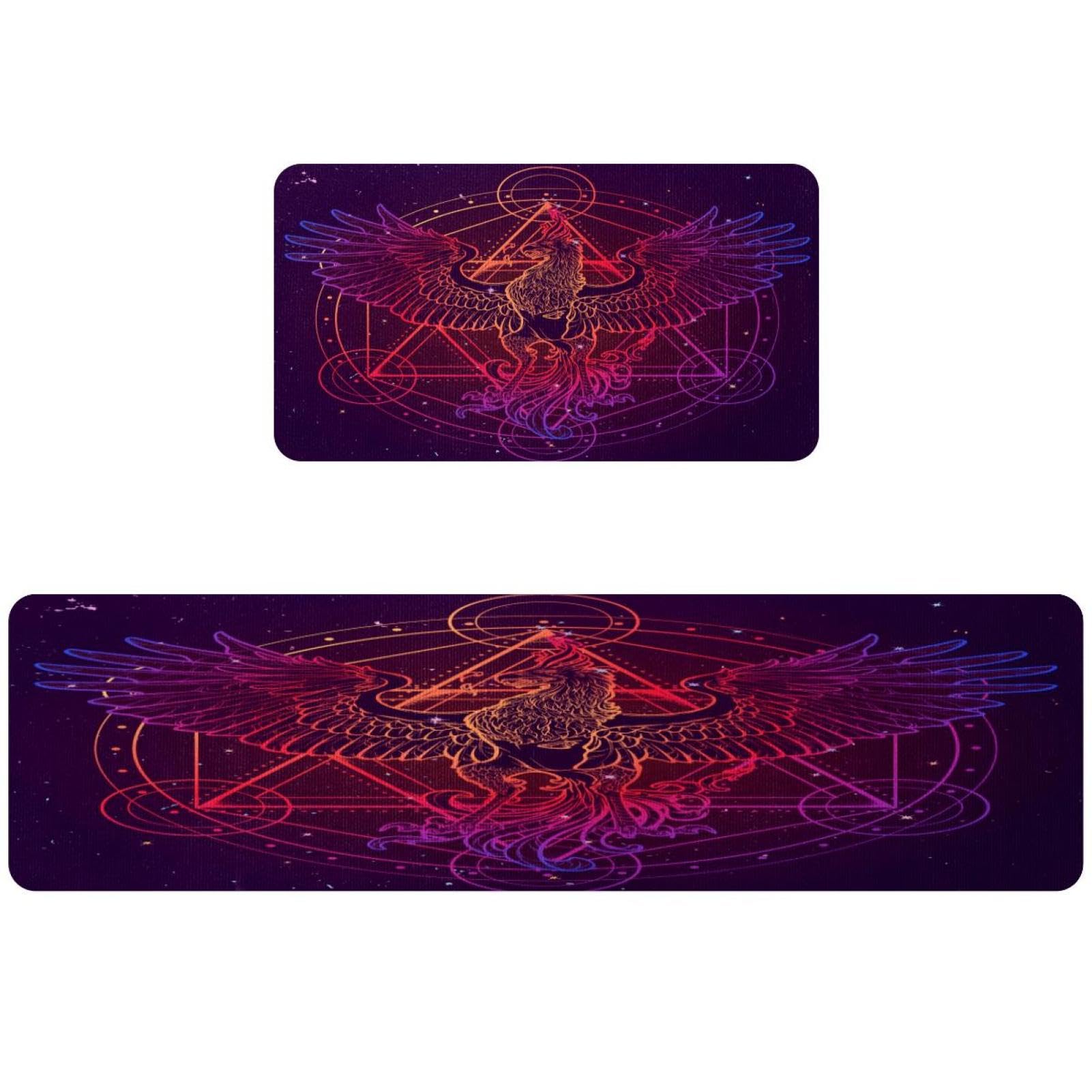 Tapis de cuisine absorbant et lavable lot de 2 grand format motif aigle imprimé