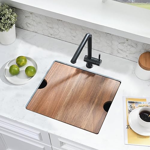 Miniatura 4 de Fregadero de barra negra de 20 pulgadas para montaje inferior, de acero inoxidable negro calibre 16, fregadero de cocina pequeño de 10 pulgadas de