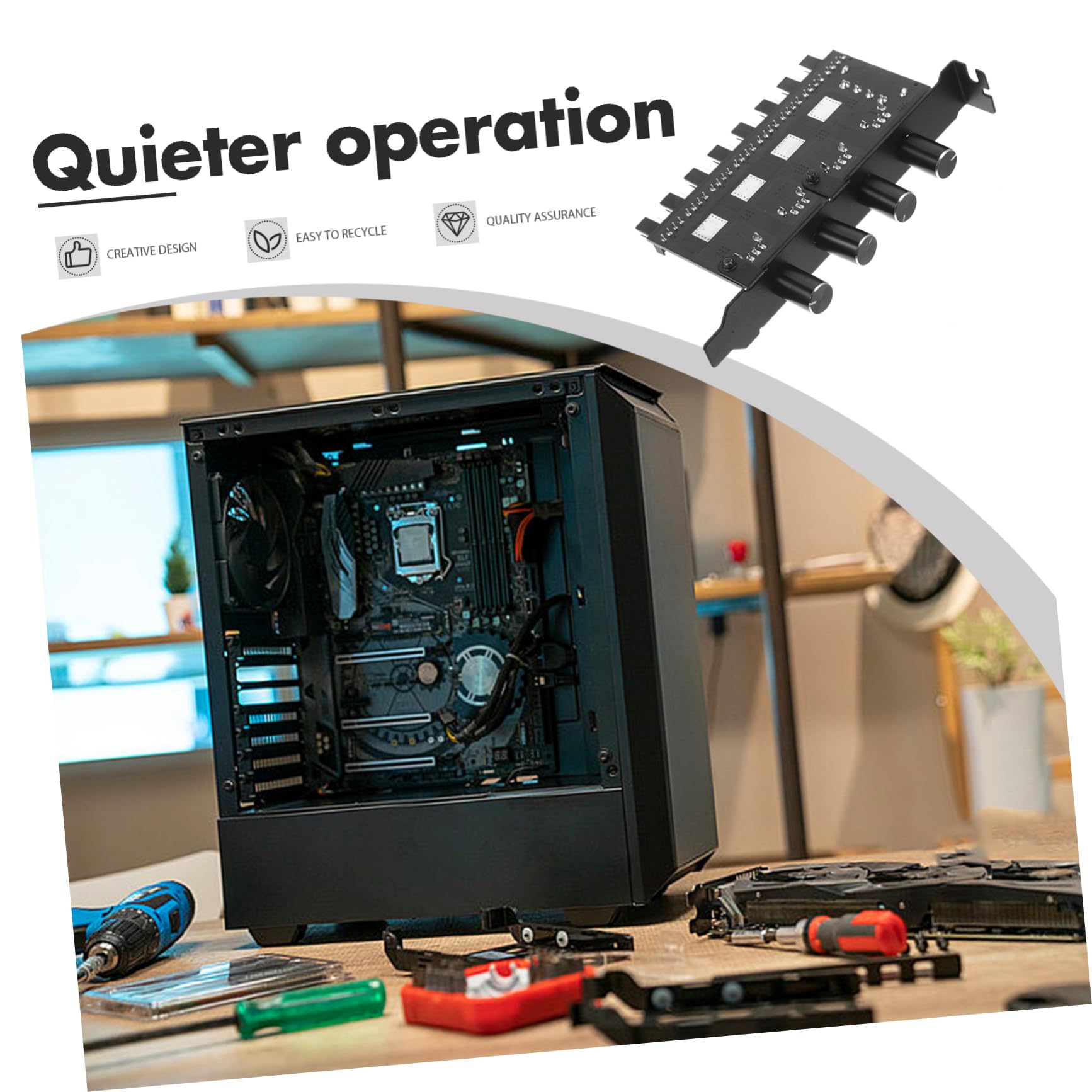 Mobestech 5stücke Desktop Computer Fan Hub Pin Lüftersteuerung Mit Stufenloser Geschwindigkeitsanpassung Für Pc-gehäuse Leiser Betrieb Verbesserte Kühlleistung Und Präzise