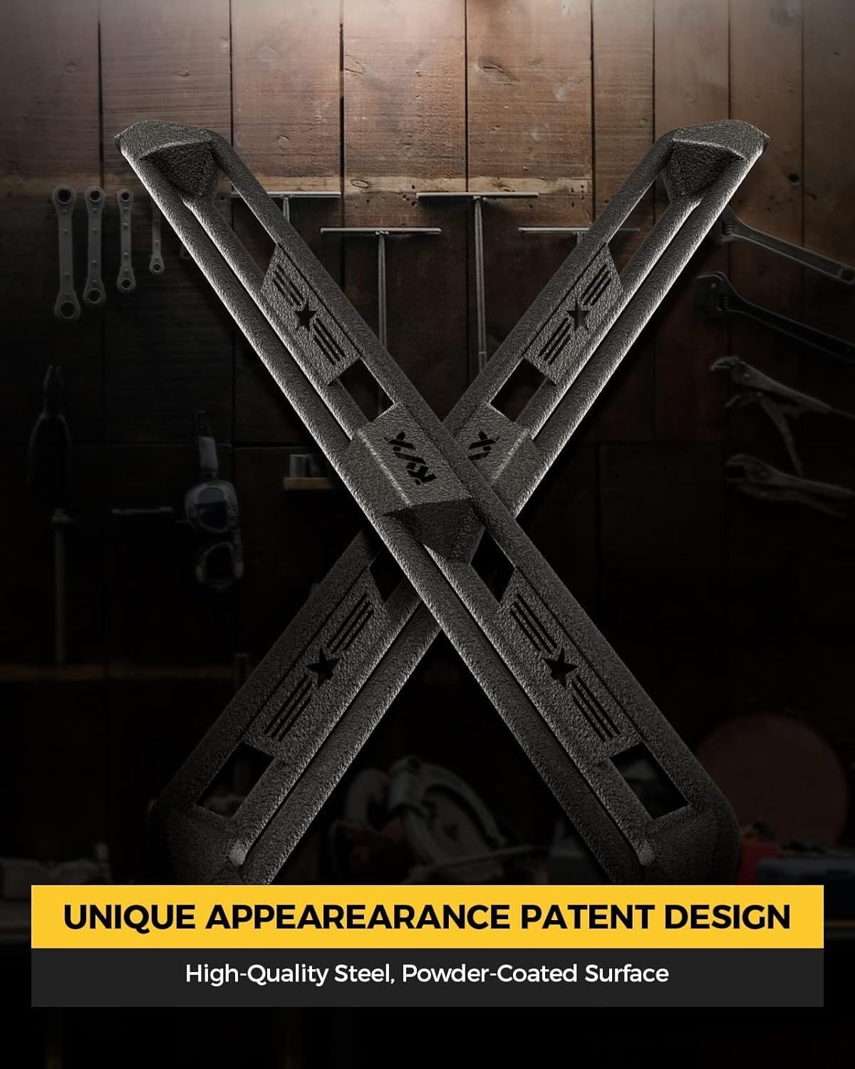 KYX Running Boards & Steps Nerf Bars Compatible with 2010-2024 Toyota 4Runner, A Pair 6 inch Car Door Side Steps Nerf Bars Truck Boards Step Rails-Triple Tube