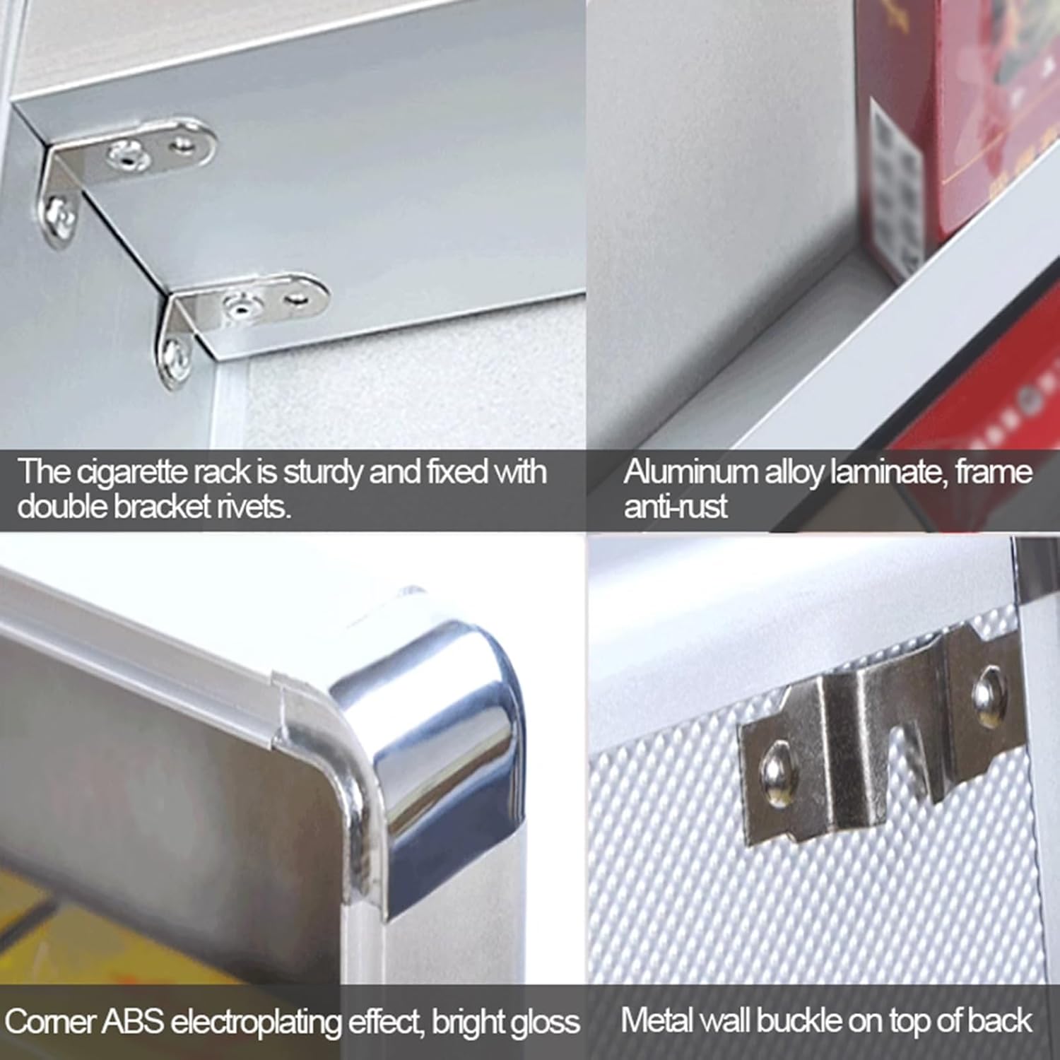 Cigarette Cabinet，Lockable Cigarette Storage Shelf, Matchbox Display Holder, Showcase Candy Rack, Retail Cabinet Organizer for Stores (Color : White, Size : 70x6.7x90cm)
