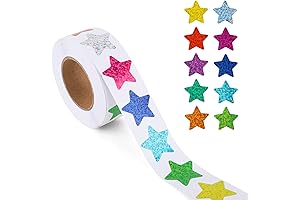 500 Foil Star Stickers: A Galaxy of Shimmering Stars for Your Creative Canvas