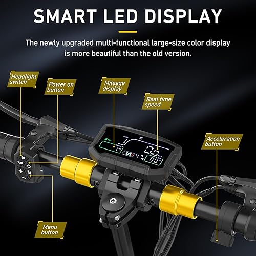 Vista 12 de iENYRID M4 Pro S+ Electric Scooter with Seat, 800W Motor，10" Pneumatic Tire, Max 21/30 Mile, Max 15/28Mph Speed， Large LCD Display & Foldable
