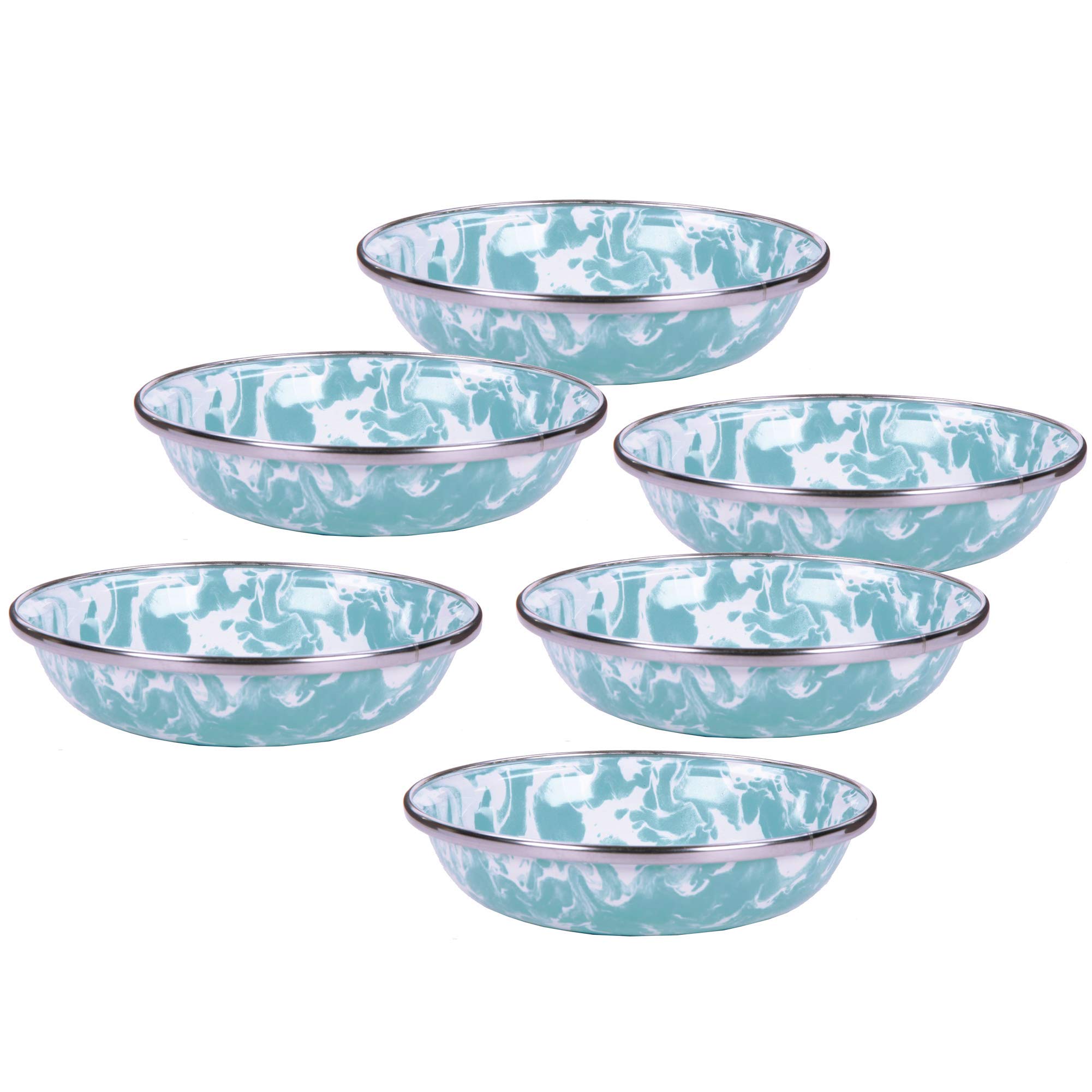 Golden RabbitEnamelware - Sea Glass Pattern - Set of 6-4oz Tasting Dishes