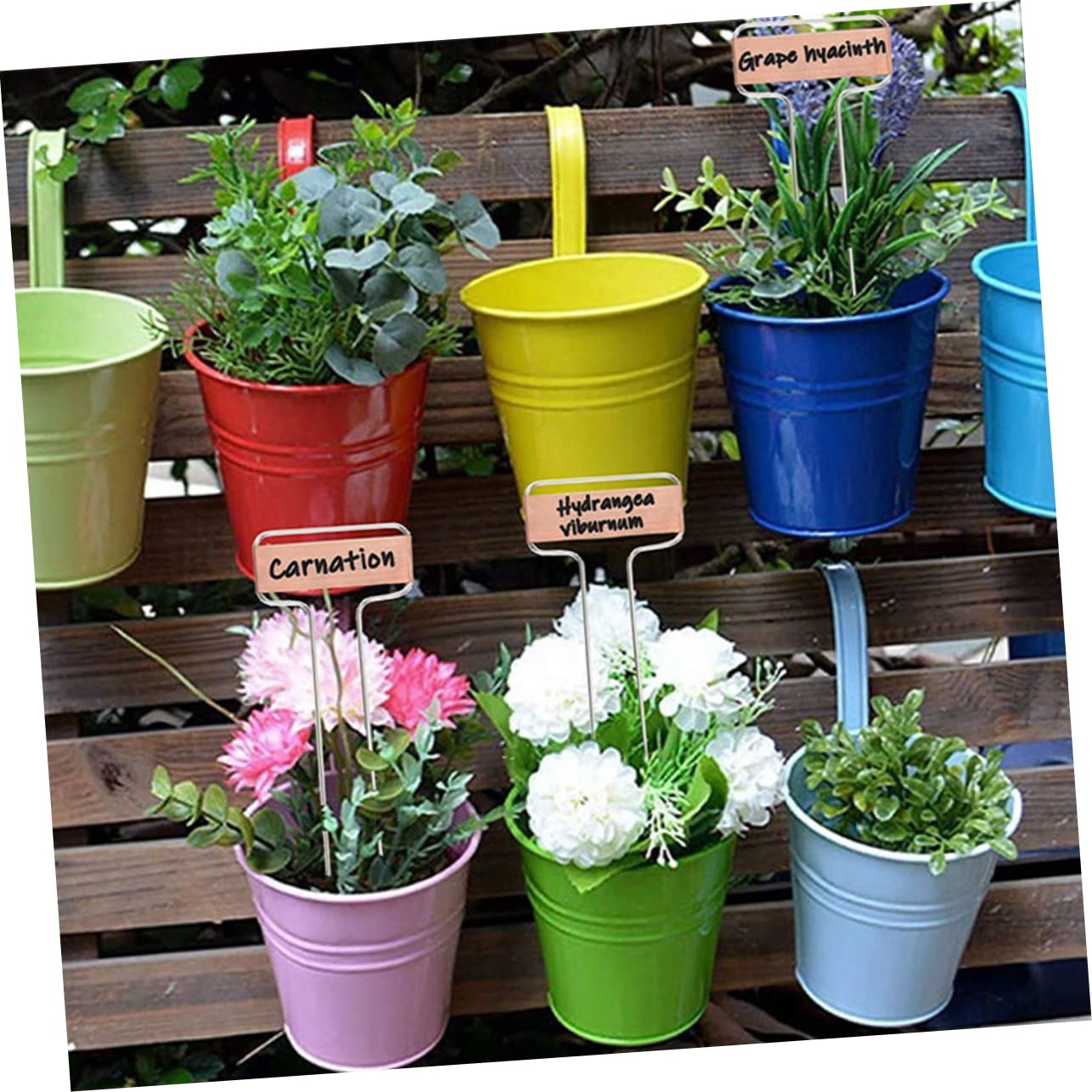 INOOMP 20 Pezzi Etichette per Piante da Giardino in Rame Metallico Supporto in Filo D'acciaio, Facili da Scrivere e Spostare per Aiuole e Giardini Rocciosi