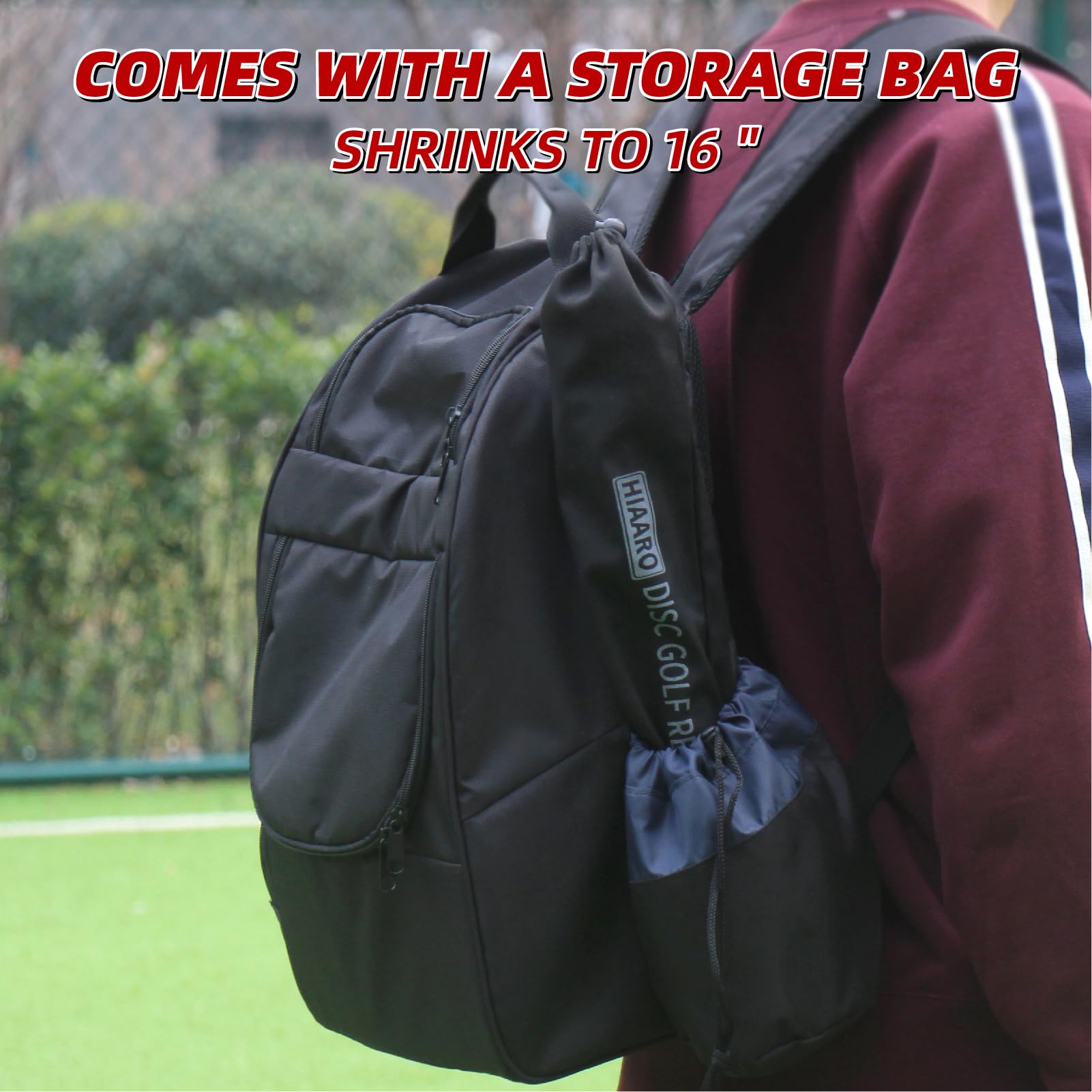 HIAARO Upgraded Disc Golf Retriever Pole, Telescoping Disc Golf Grabber Tool with 3 Hooks and