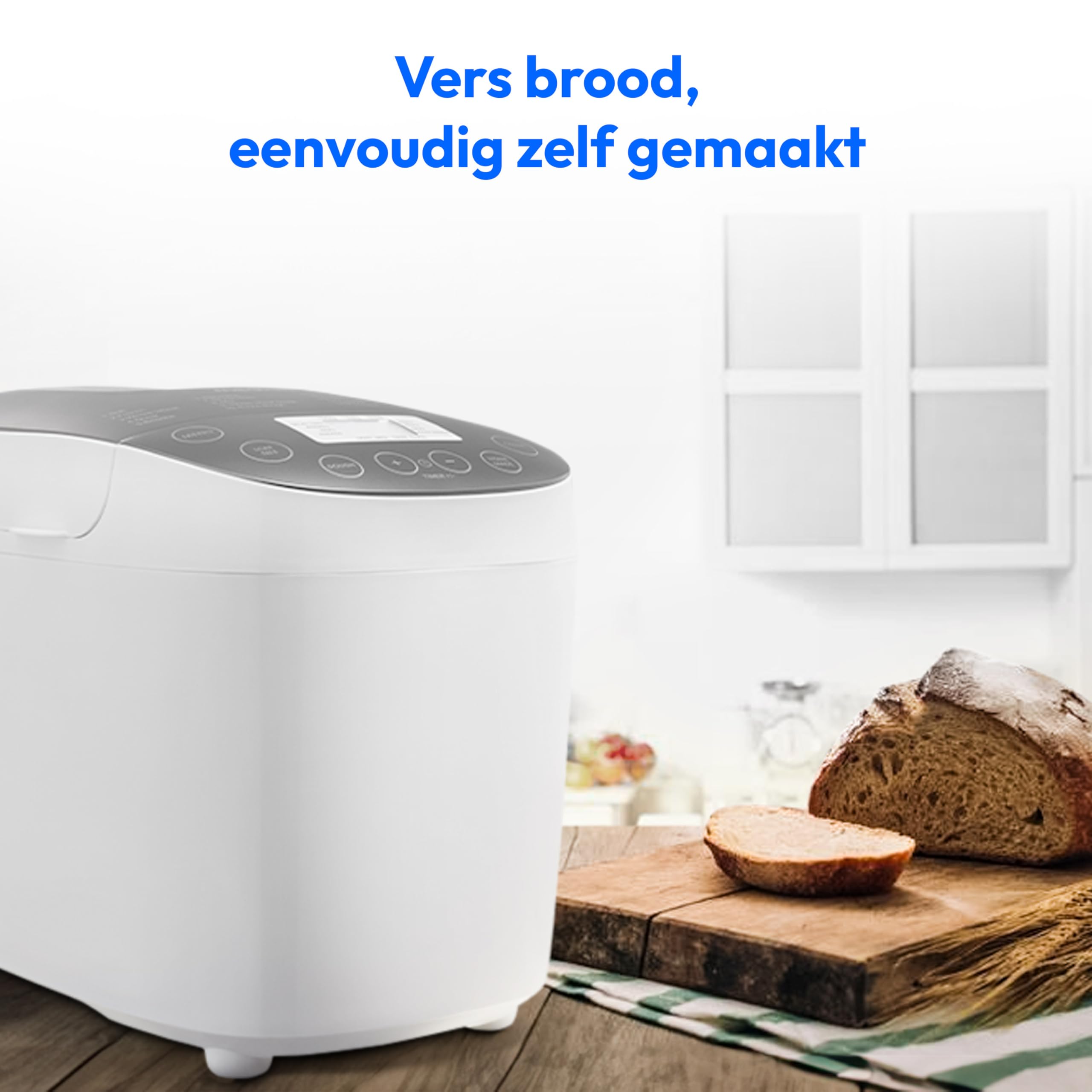 MEDION broodbakmachine (broodbakmachine, 950 watt, tot 1600 g, 20 bakprogramma's, 3 bruiningsniveaus, warmhoudfunctie, kijkvenster, tijdsinstelling, MD 12040