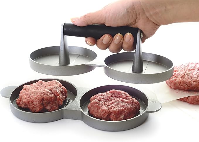 Prensa para Hamburguesas Doble Norpro de Aluminio miniatura 6