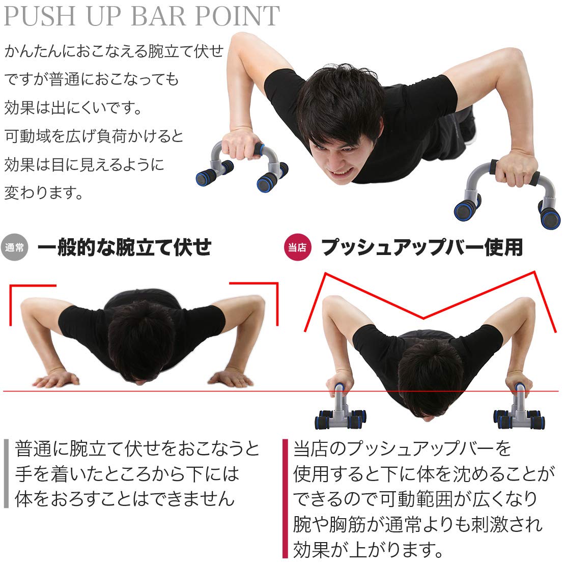 Amazon | PURE RISE(ピュアライズ) プッシュアップバー 腕立て伏せ 筋