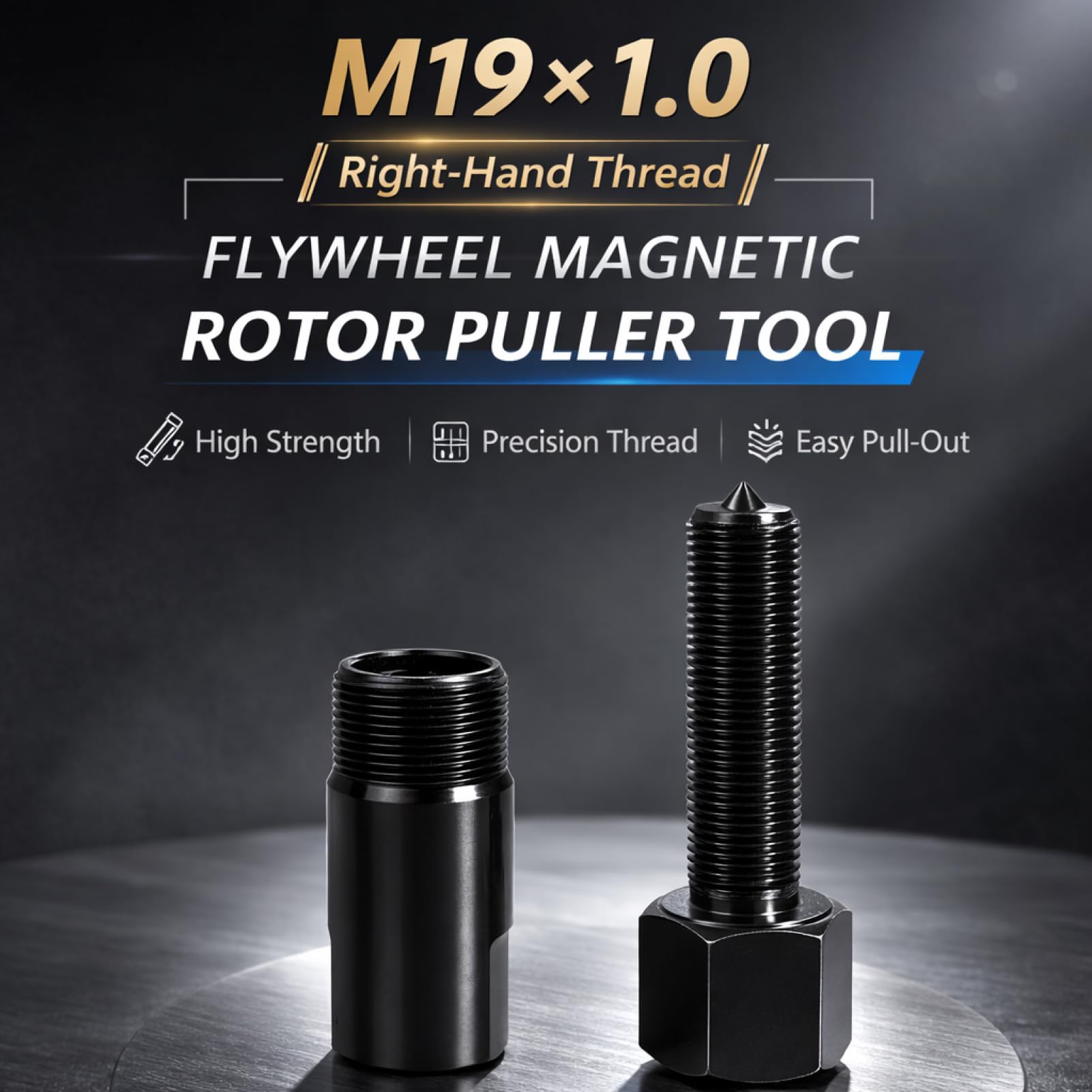 RowGlow Arrache Volant Magnetique Am6 Minarelli M19 X 1 Mm Pour Der-Bi Euro 2 3 4 Senda Smt Rs Mbk Xlimit Dt Xp6 Xps Beta Rieju Tzr Mbk 51 (M19 x 1) (M19 x 1) - 3