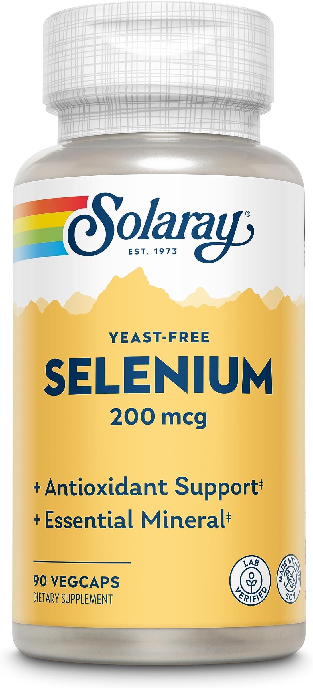 Selenium 200 mcg VegCapsules For Immune Support & Thyroid Function 90's