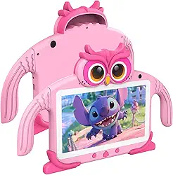 UJoyFeel Tablet infantil de 7 polegadas para crianças de 3 a 7 anos, tablets infantis com aplicativos de aprendizagem, WiFi, controle parental, jogos educativos, tablets à prova de choque para