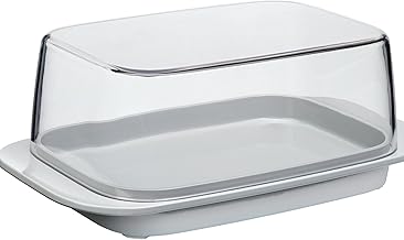 Mepal Butter Dish - Grey - Holds 250g Butter - Clear Lid - Fits Perfectly In Fridge Door - Dishwasher Safe