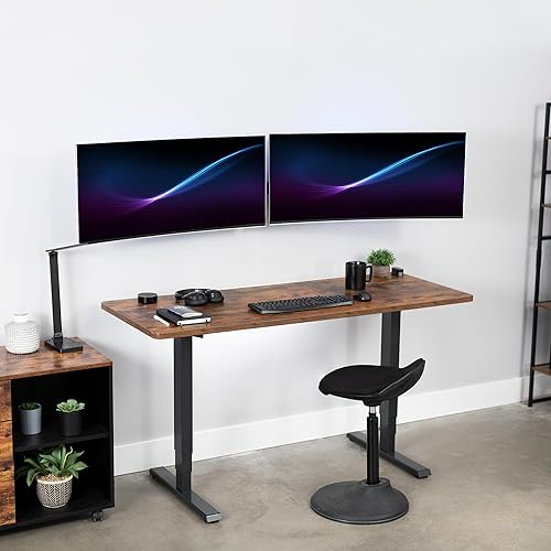 Miniatura 2 de VIVO Soporte de pared LED LCD dual ultra ancho de 27 a 38 pulgadas, resistente, brazos telescópicos, configuración de pared empotrada, se adapta a 2