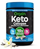 Orgain Keto Collagen Protein Powder with MCT Oil, Vanilla - Paleo Friendly, Grass Fed Hydrolyzed Collagen Peptides Type I and III, Dairy Free, Gluten Free, Soy Free, 0.88 Lb (Packaging May Vary)